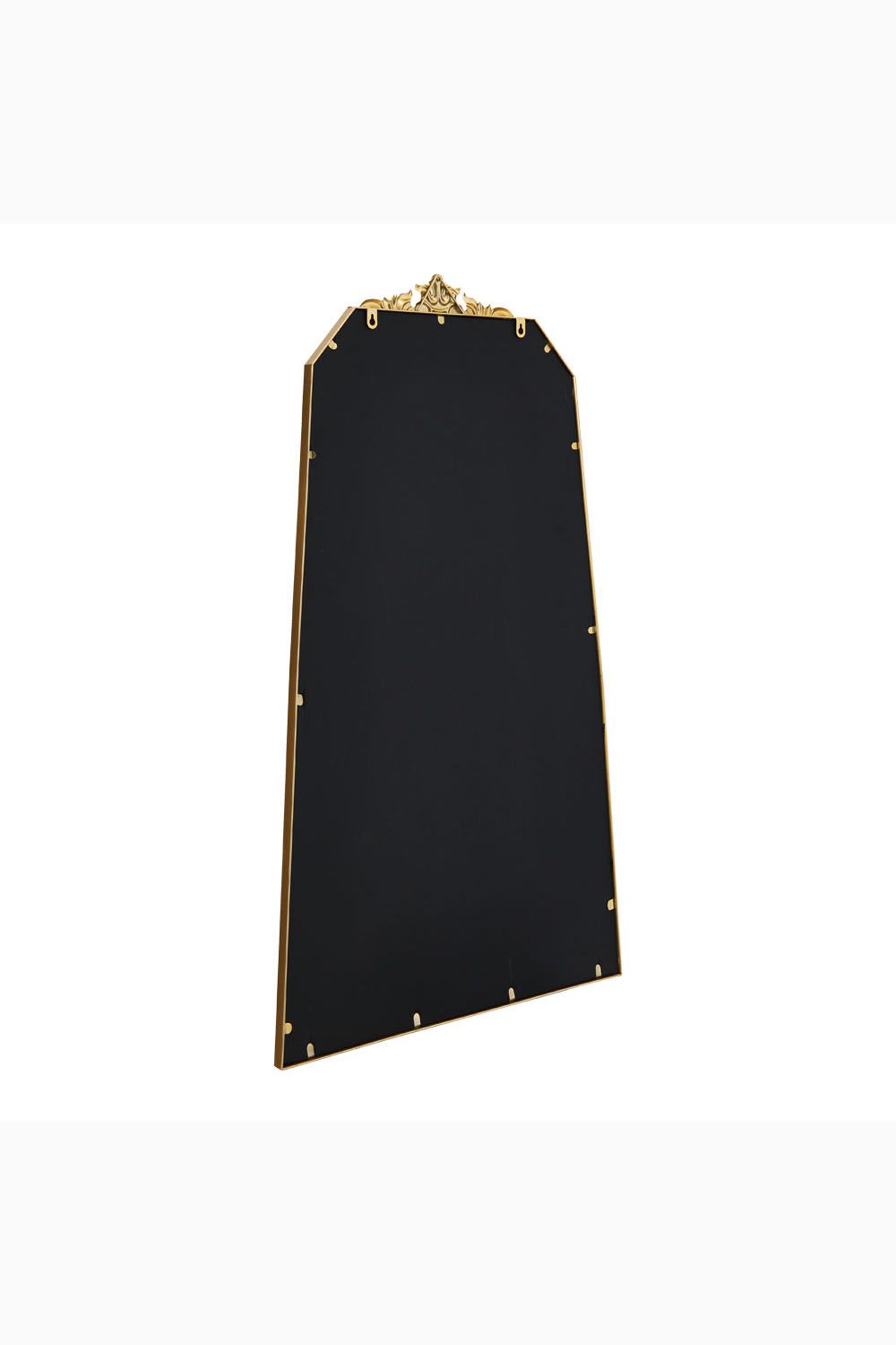 Living and Home 80cm W x 180cm H Gold Wave Carved Metal Framed Decorative Full-Length Mirror image 4