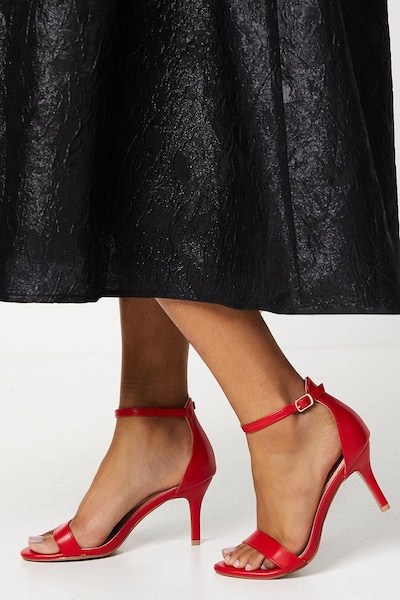 Coast Trinnie Barely There Stiletto Heeled Sandals Red