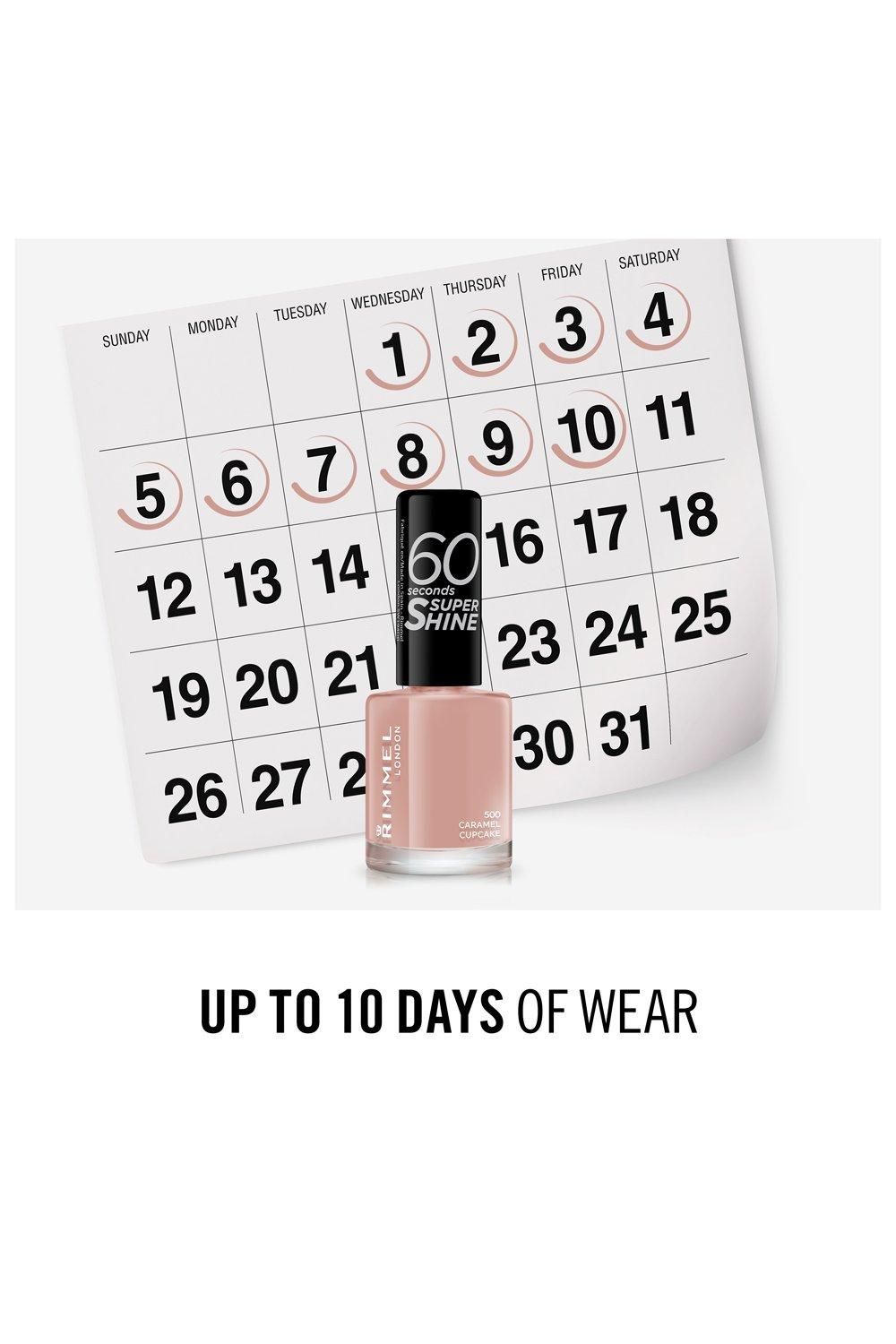 Rimmel London 60 Seconds Super Shine Nail Polish Caramel Cupcake image 7