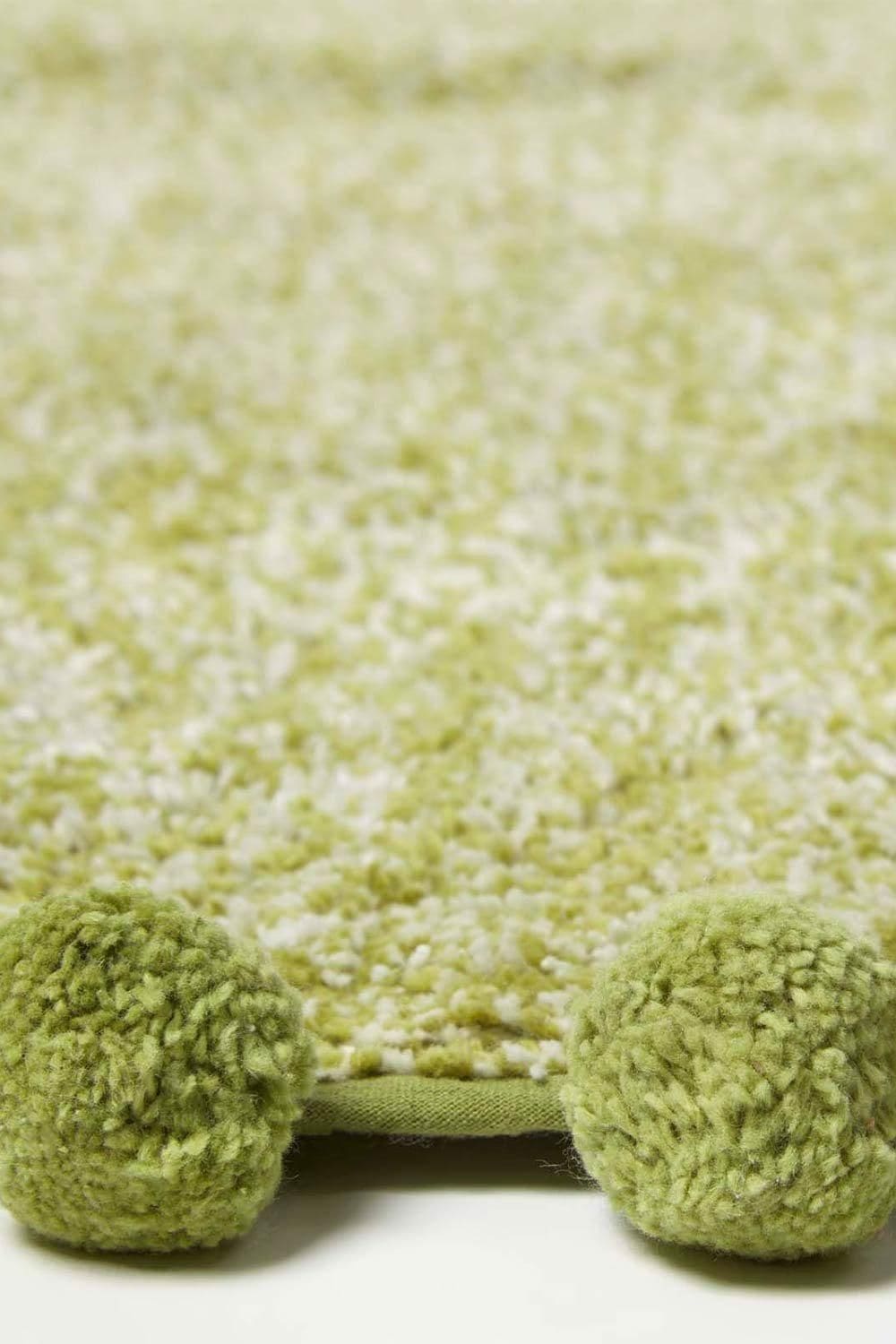 Homescapes Tufted Bath Mat 100% Cotton with Pom Pom Edges image 3