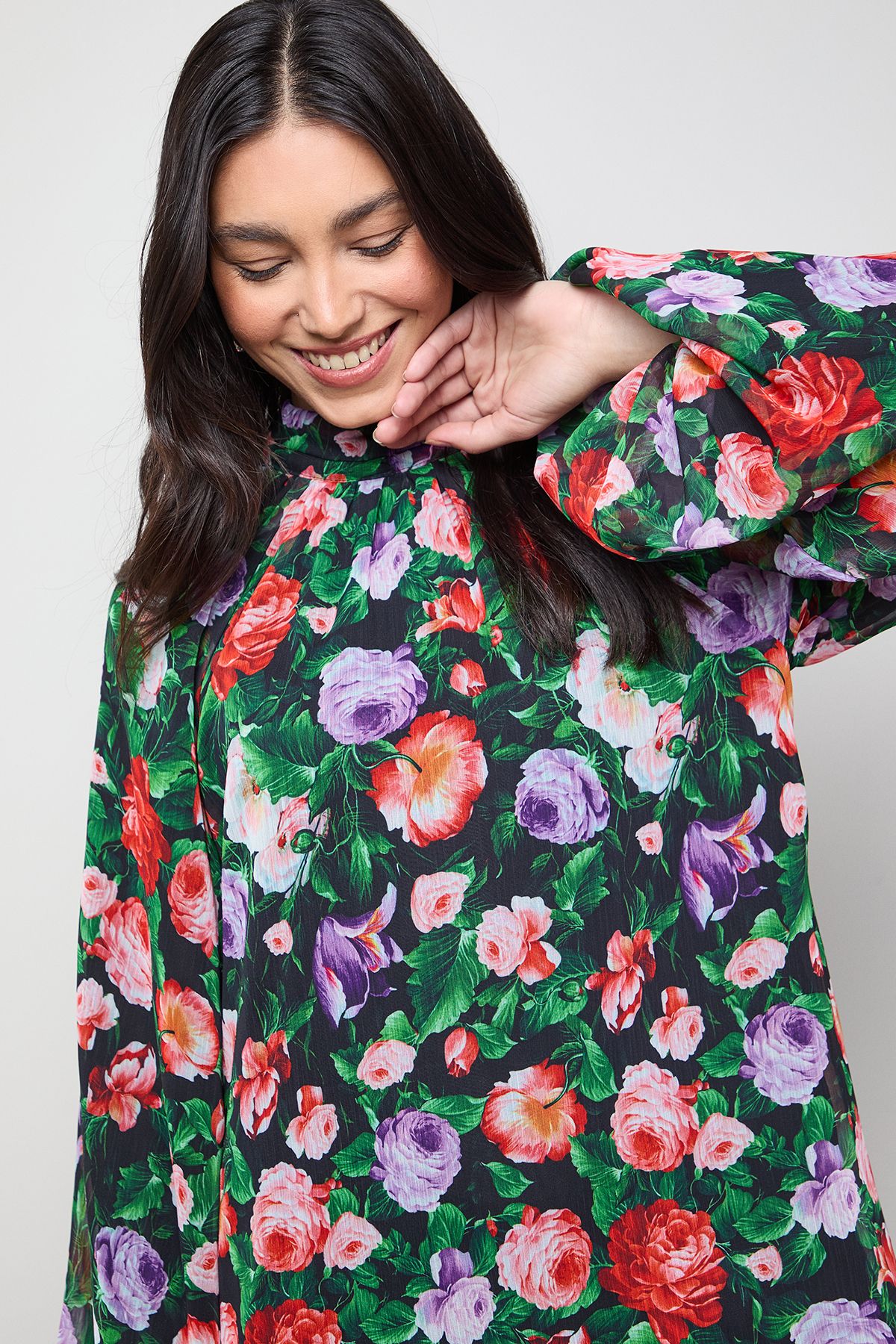 Oasis Trapeze Boho Maxi Dress Multi image 4