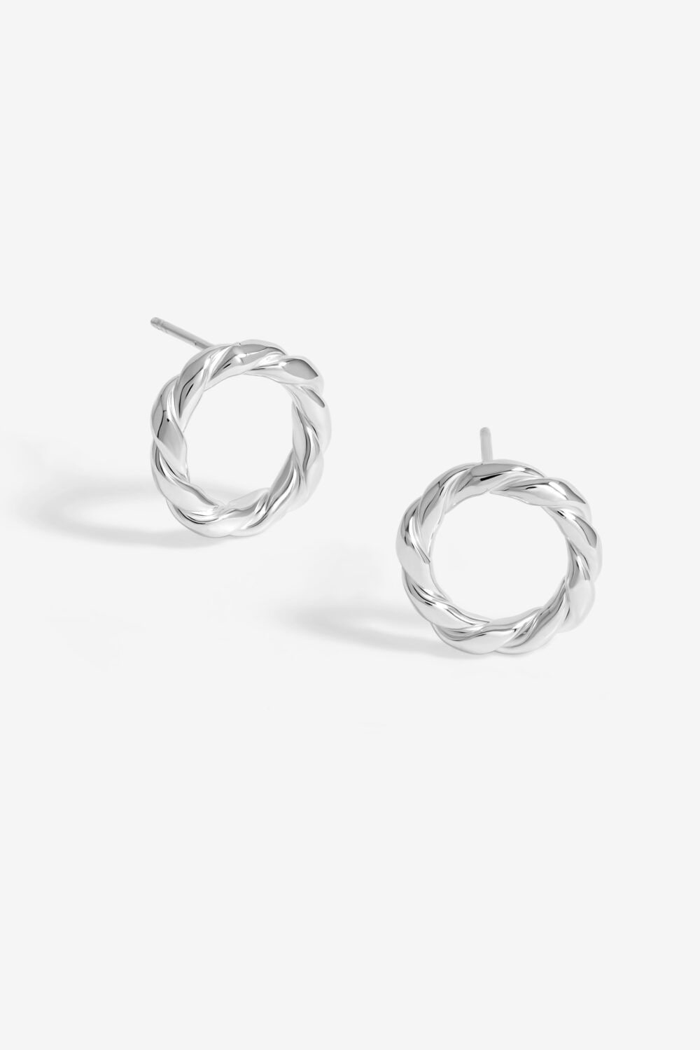 Simply Silver Sterling Silver 925 Polished Twisted Wreath Stud Earrings image 1