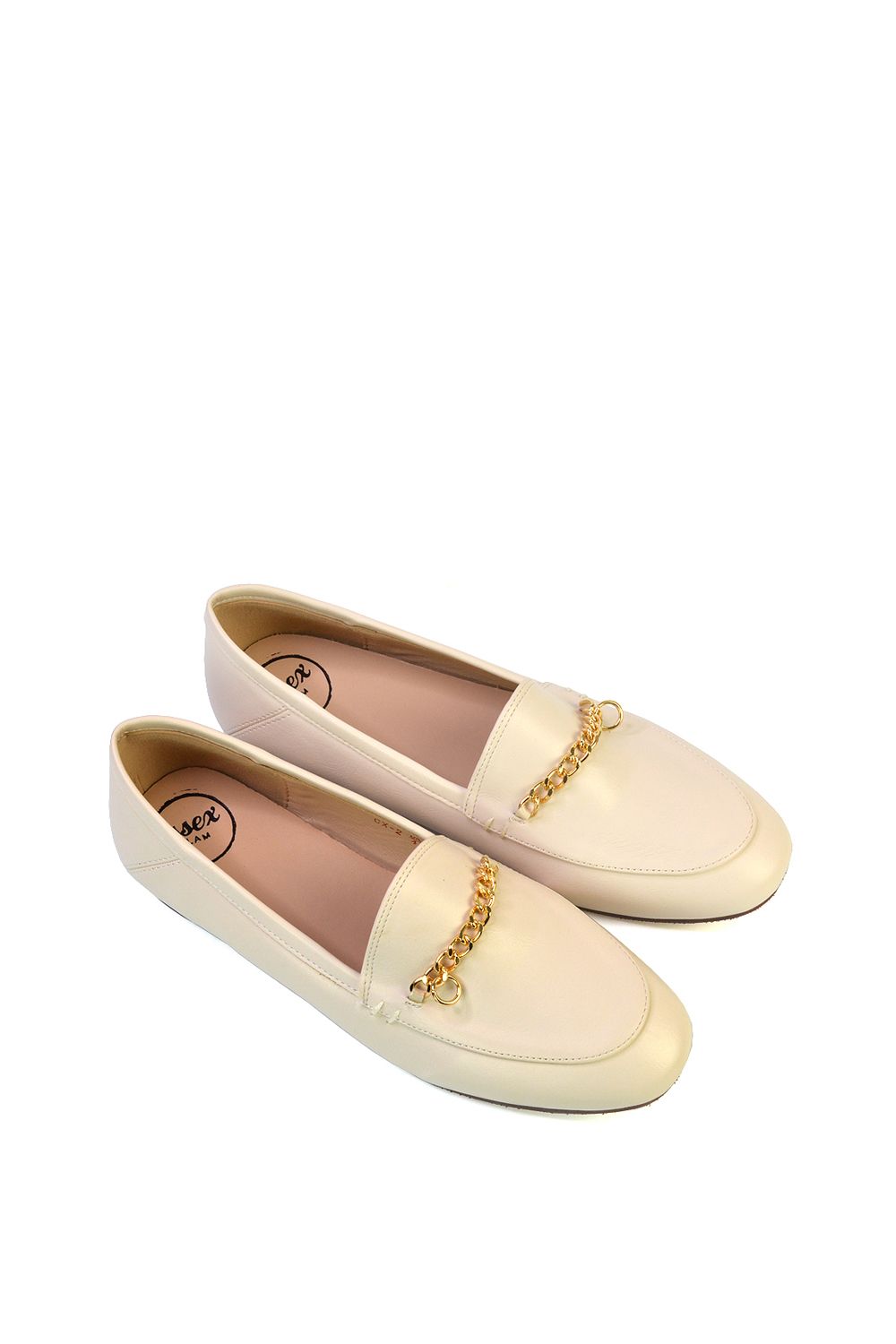 XY London 'Tessah' Chain Detail Flat Heel Slip On Loafers image 4