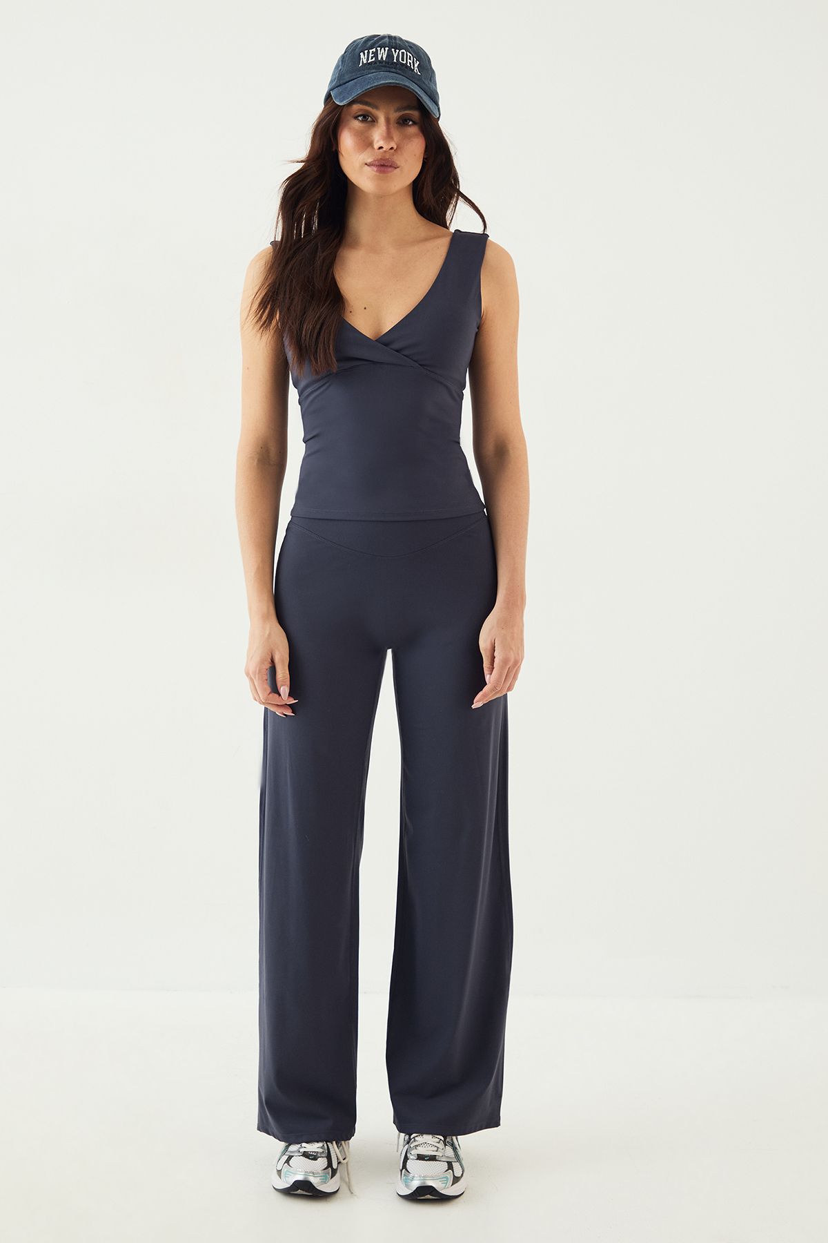 DSGN Studio DSGN Studio Ultra Sculpt Wrap Front Padded Vest Top Midnight image 5