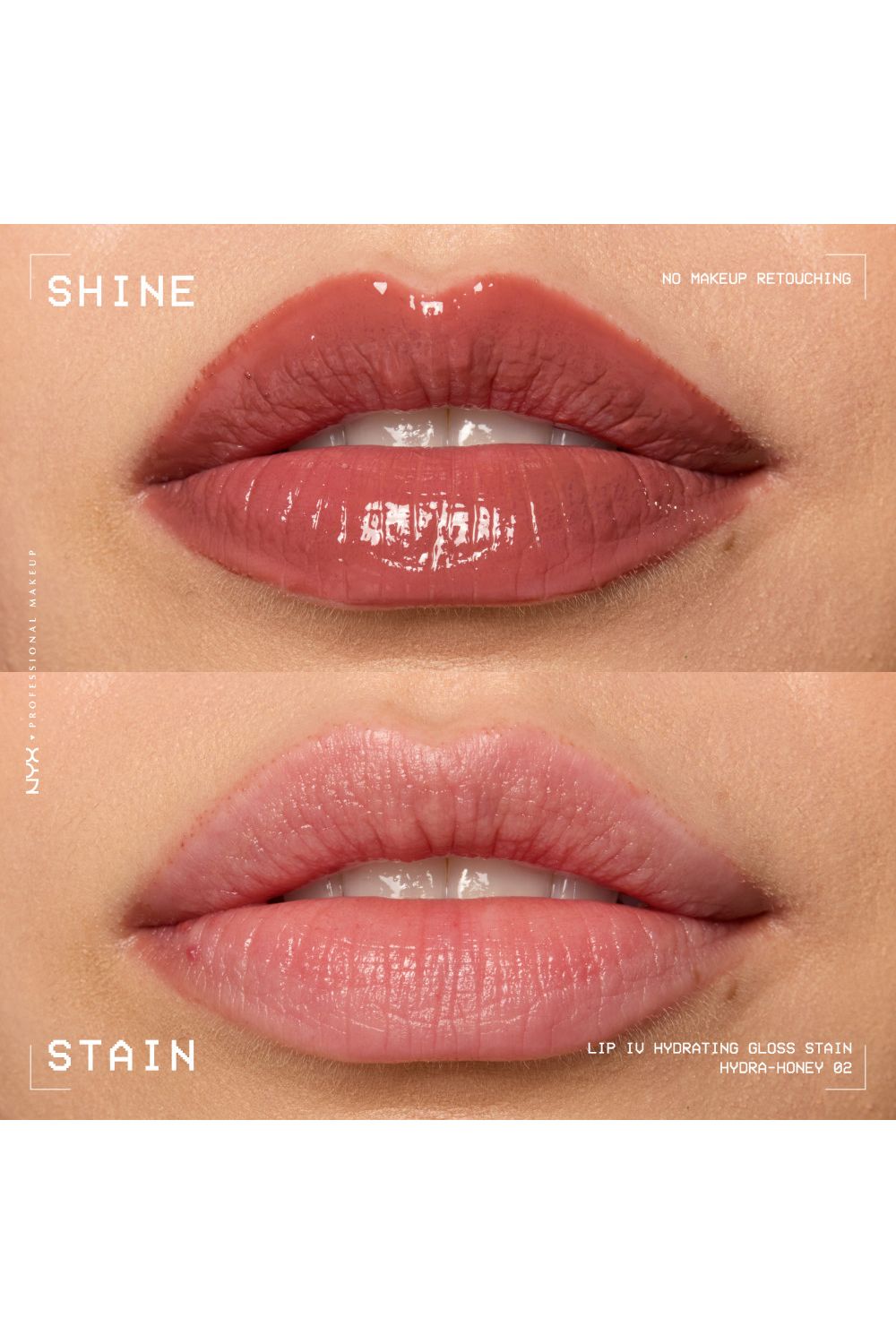 NYX Professional Makeup Lip IV Hydrating Gloss Stain, Lip Gloss 5ml Hydra Honey image 6