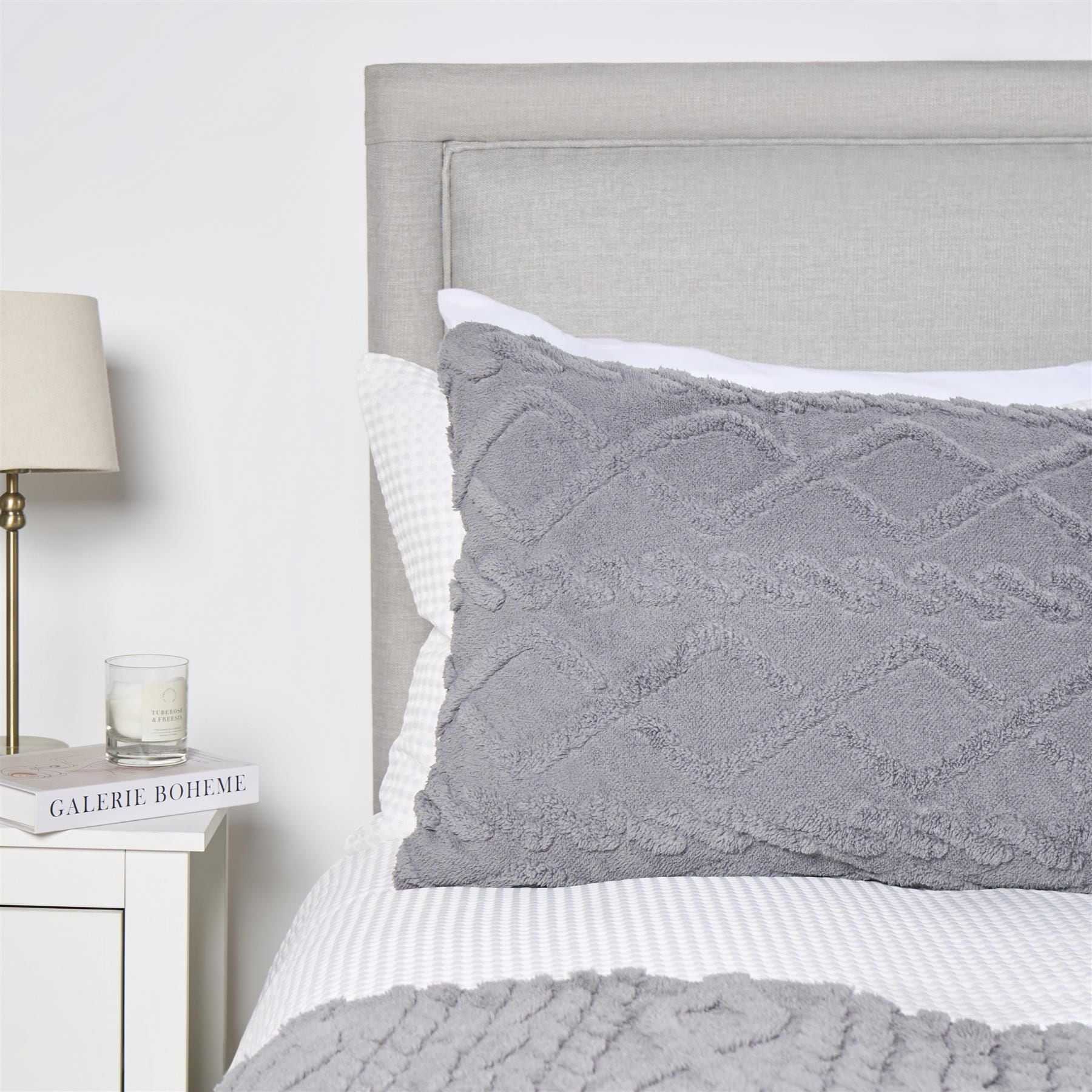 OHS Cable Knit Fleece Long Bolster Cushion Soft Maternity Support Pillow image 3