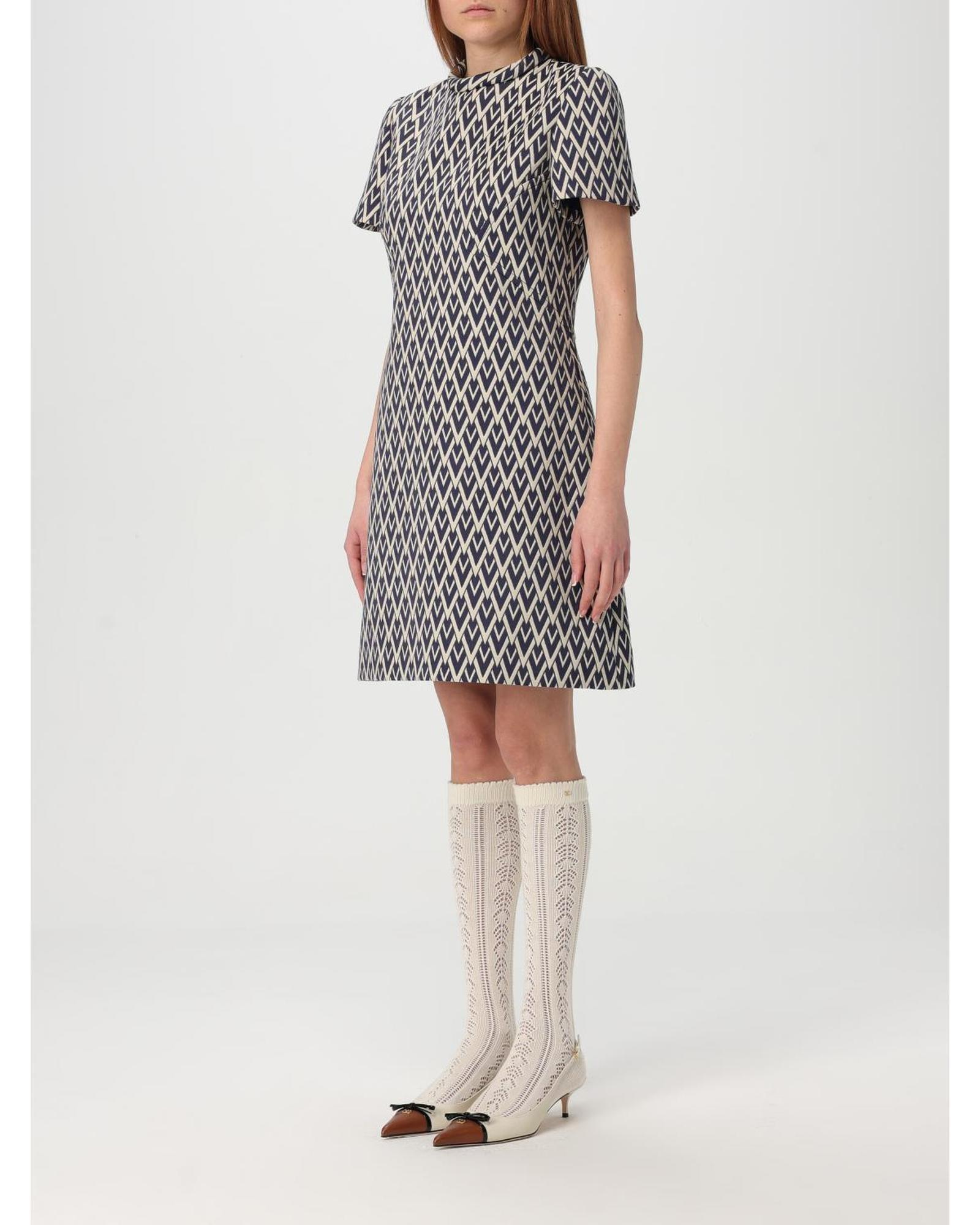 Valentino Geometric Print ALine Mini Dress Wo - Multicolor Dresses image 3