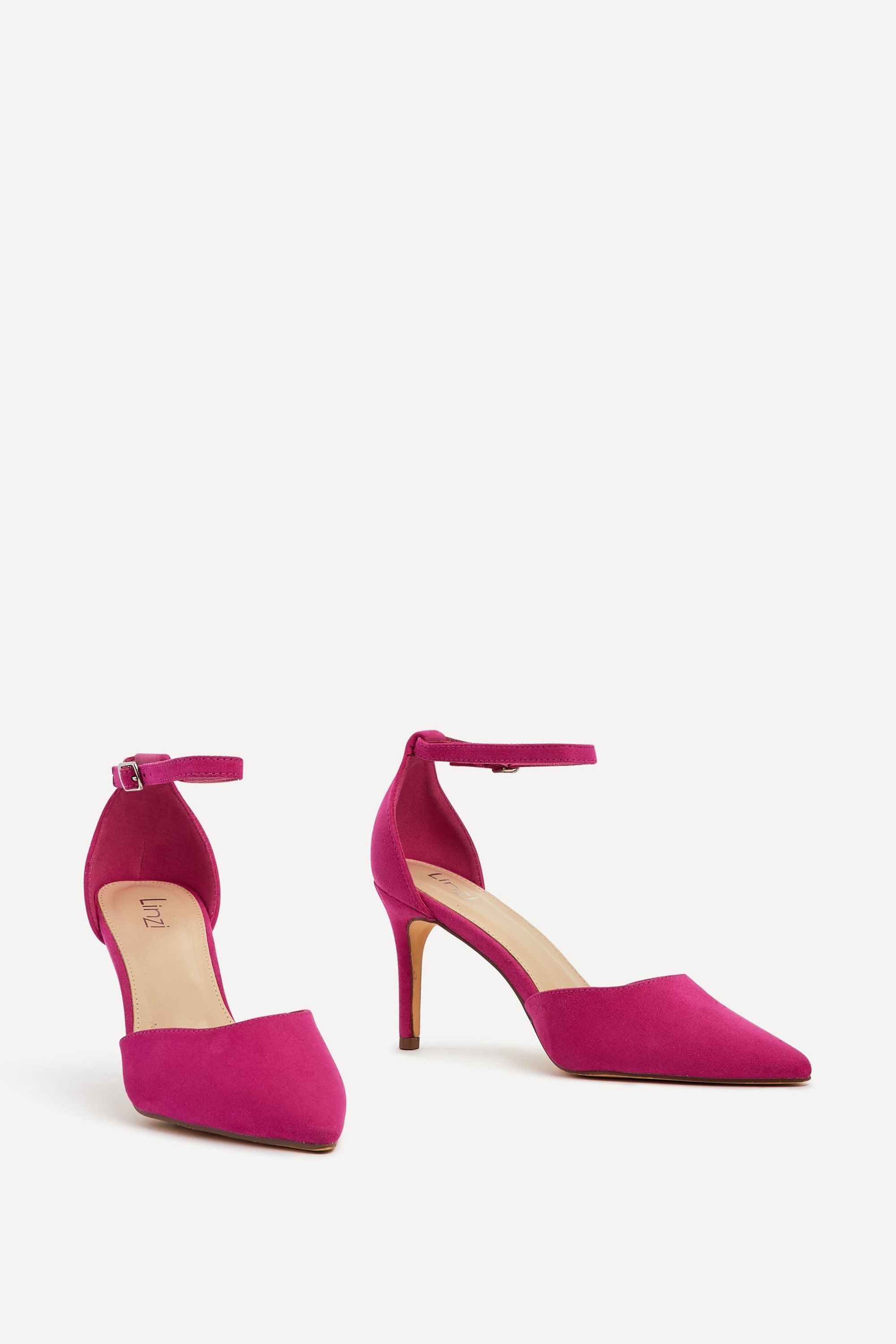 Linzi Maci Fuchsia Suede Stiletto Court Heel image 3