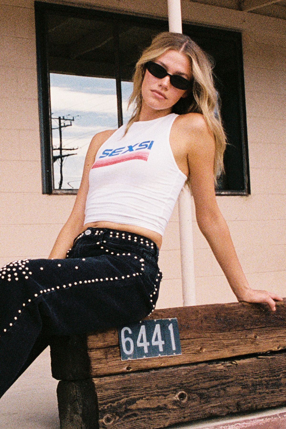 NastyGal Sexsi Graphic Vest White image 4