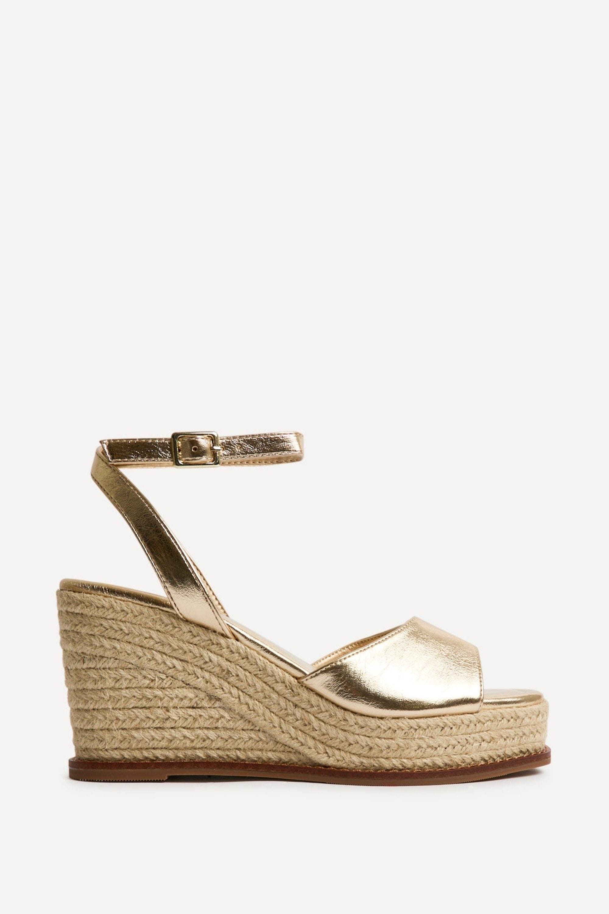 Linzi Scene Gold Wedge Sandals