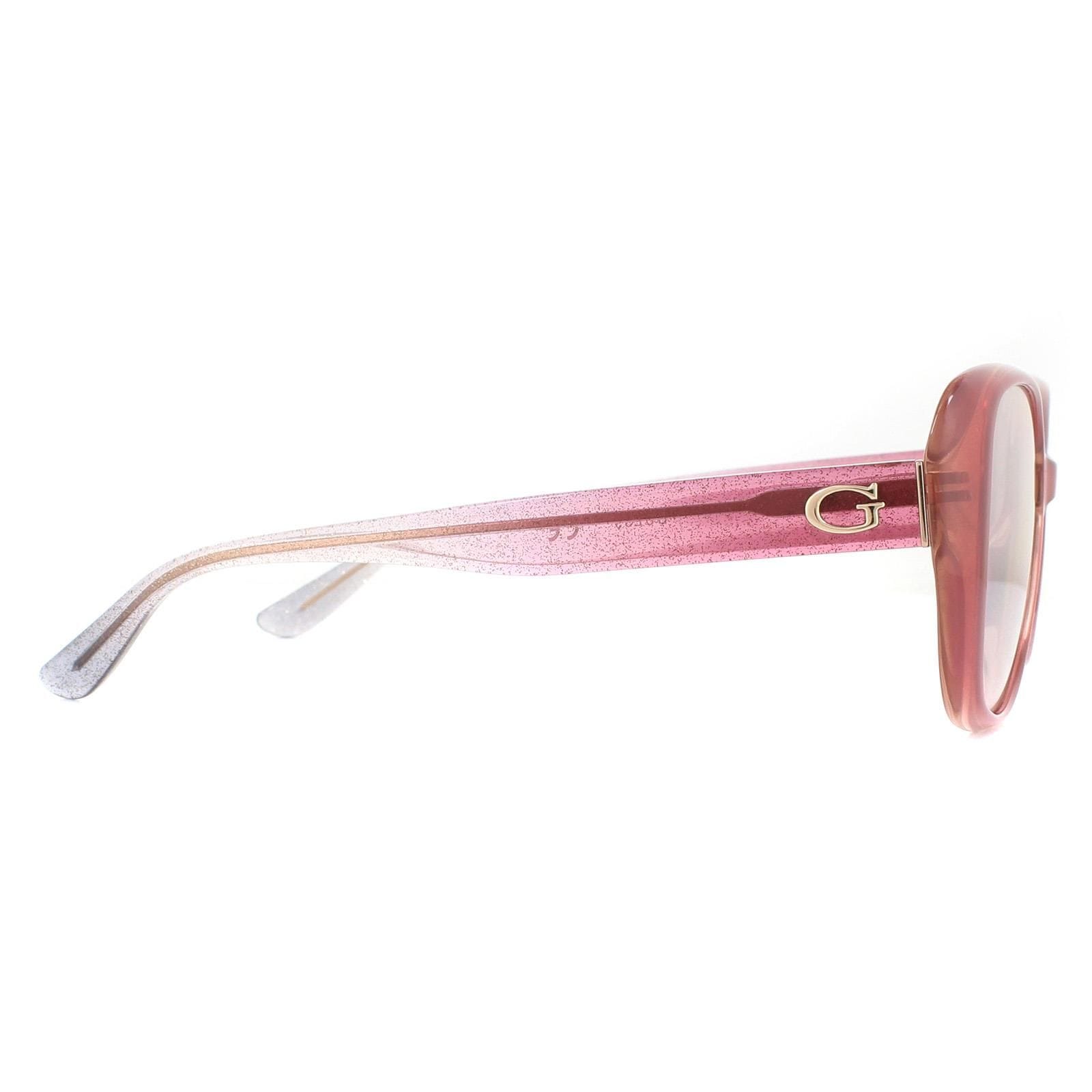 Guess Square Pink Pink Brown Gradient Sunglasses image 4