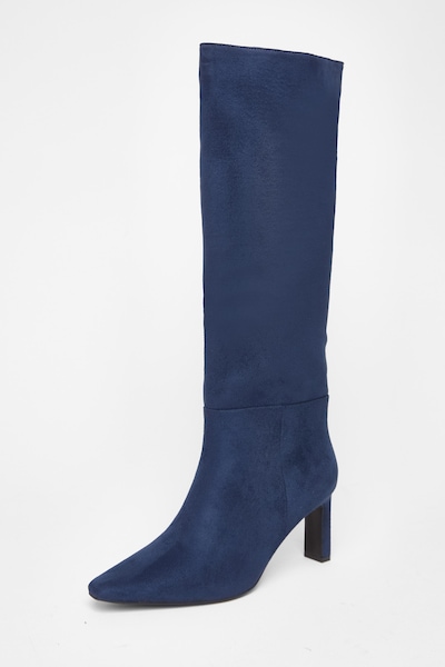 Quiz Navy Knee High Boots