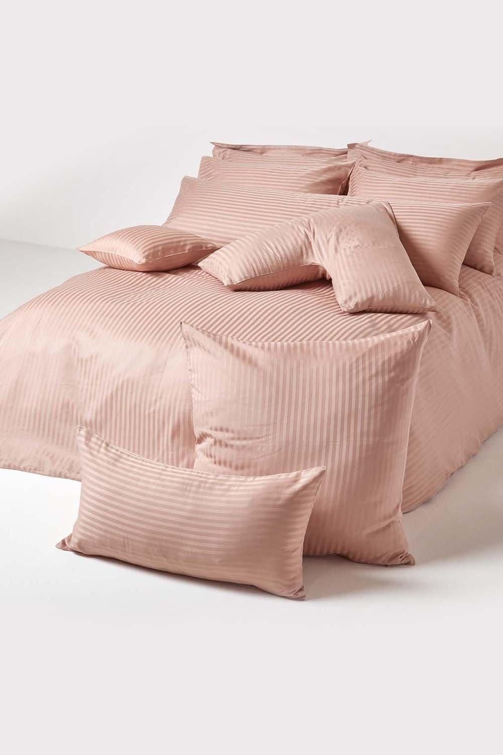 Homescapes Egyptian Cotton Satin Stripe Housewife Pillowcase 330 TC image 5