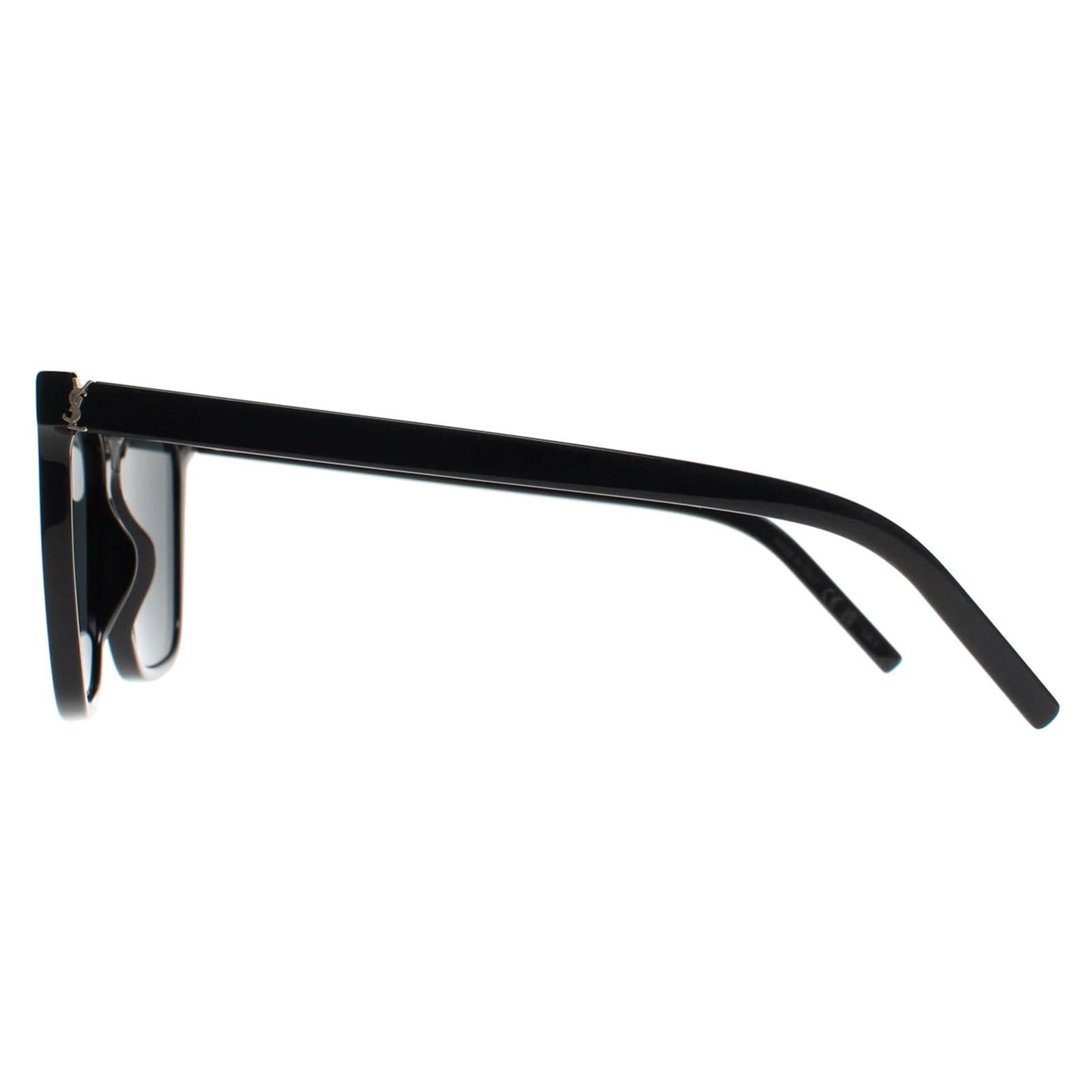 Saint Laurent Square Shiny Black Dark Grey SL M146 image 3