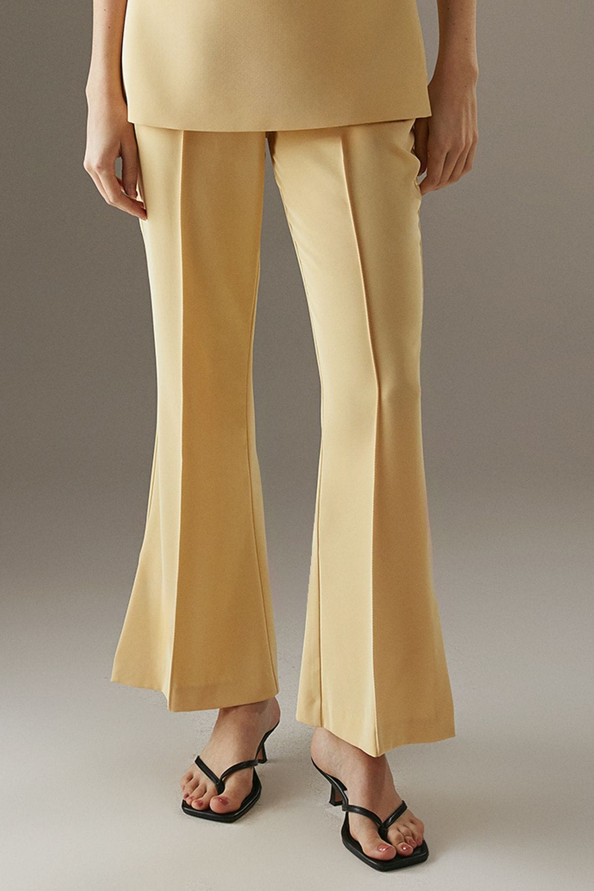 Warehouse Tailored Kick Flare Trouser Yellow image 2