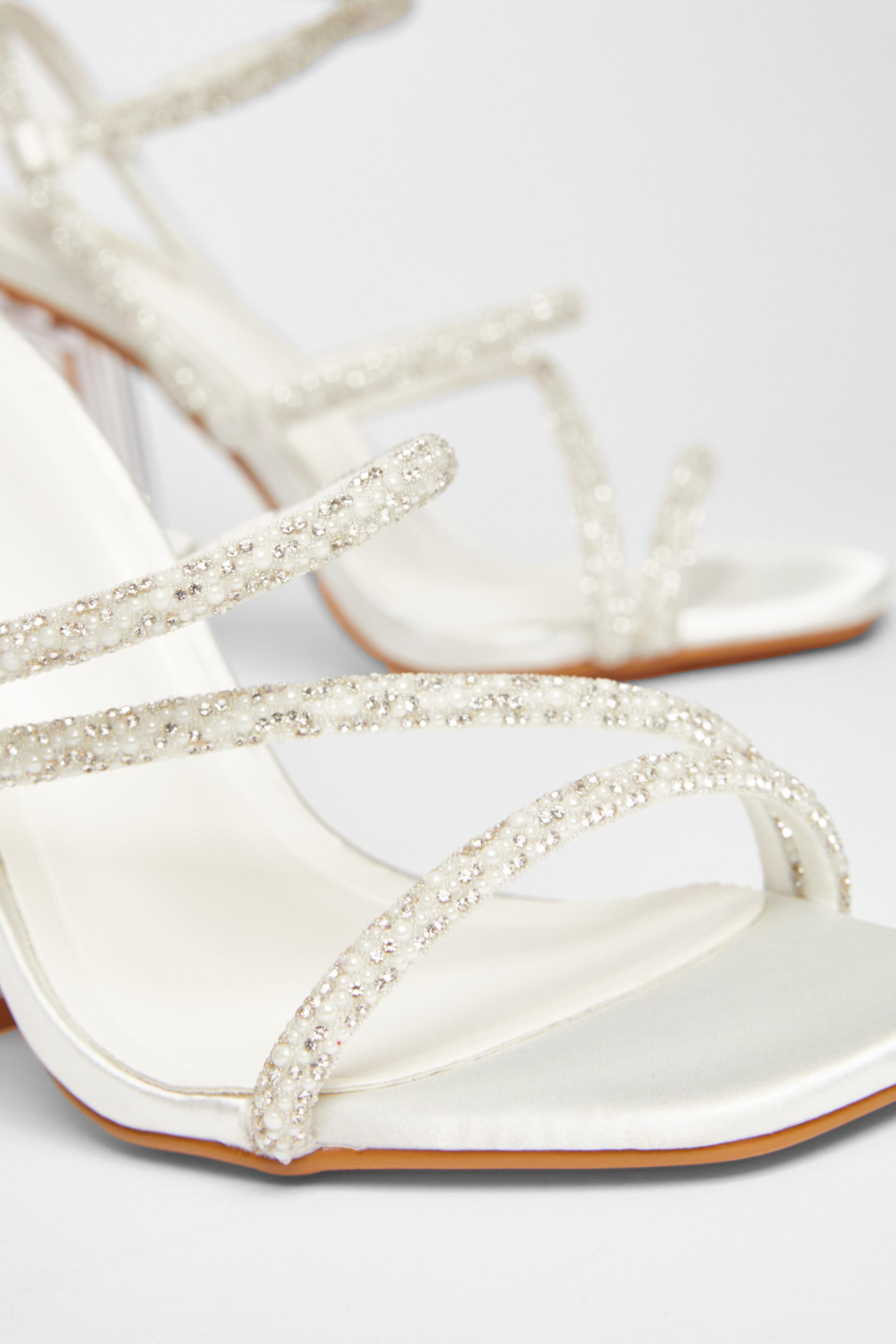 Quiz White Bridal Clear Heel Sandal image 4