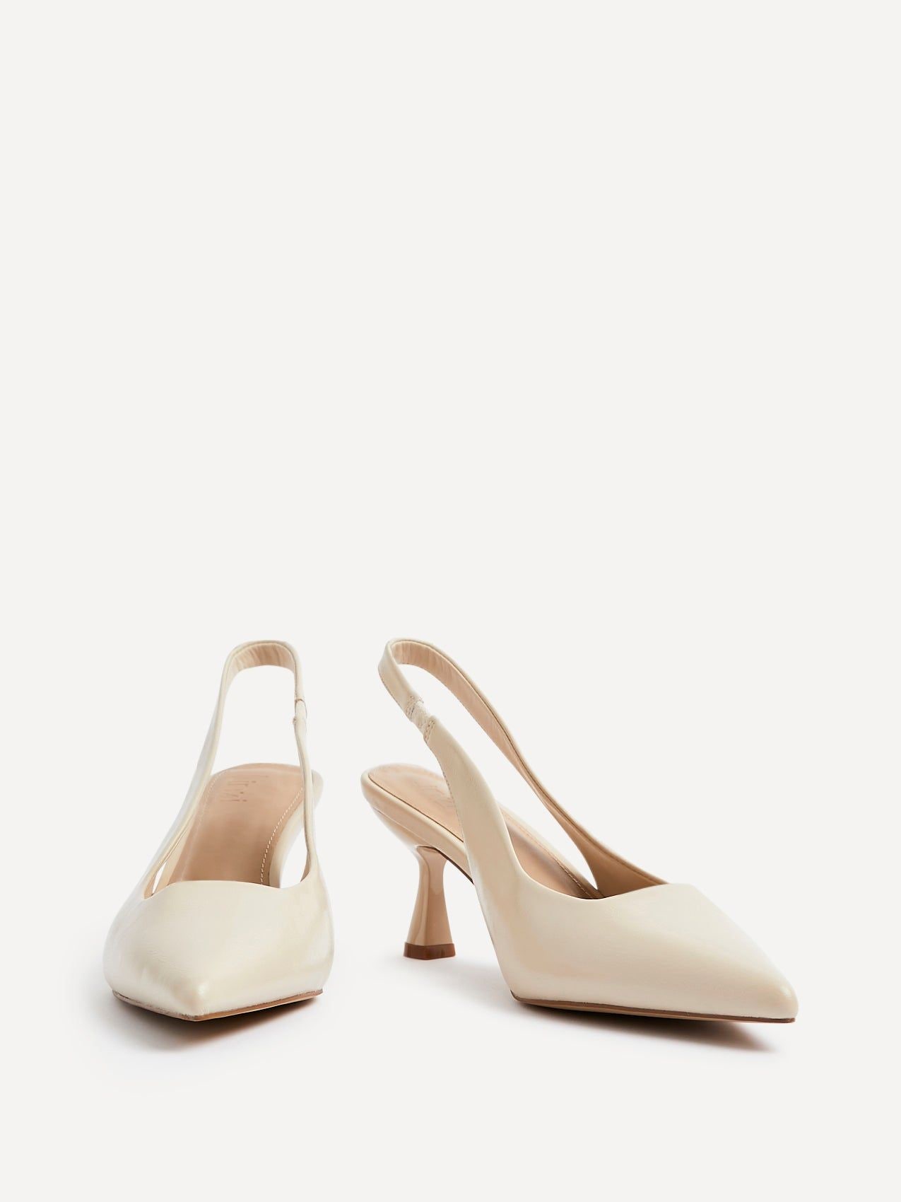 Linzi Presley Beige Faux Leather Sling Back Low Court Heel image 3