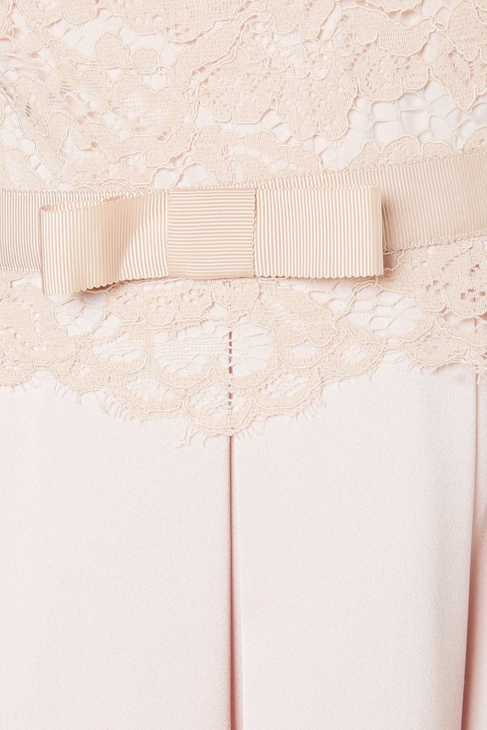 Coast Lace And Crepe Full Skirted Midi Dress Oyster image 5