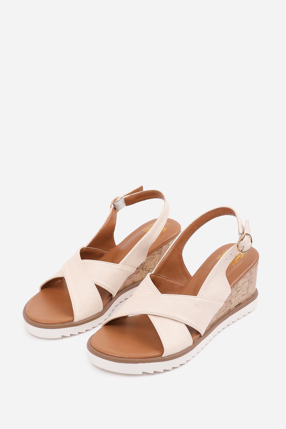 Where's That From 'Nala' Cross Over Strap Detail Wedge Shoes With Buckle Closure image 3