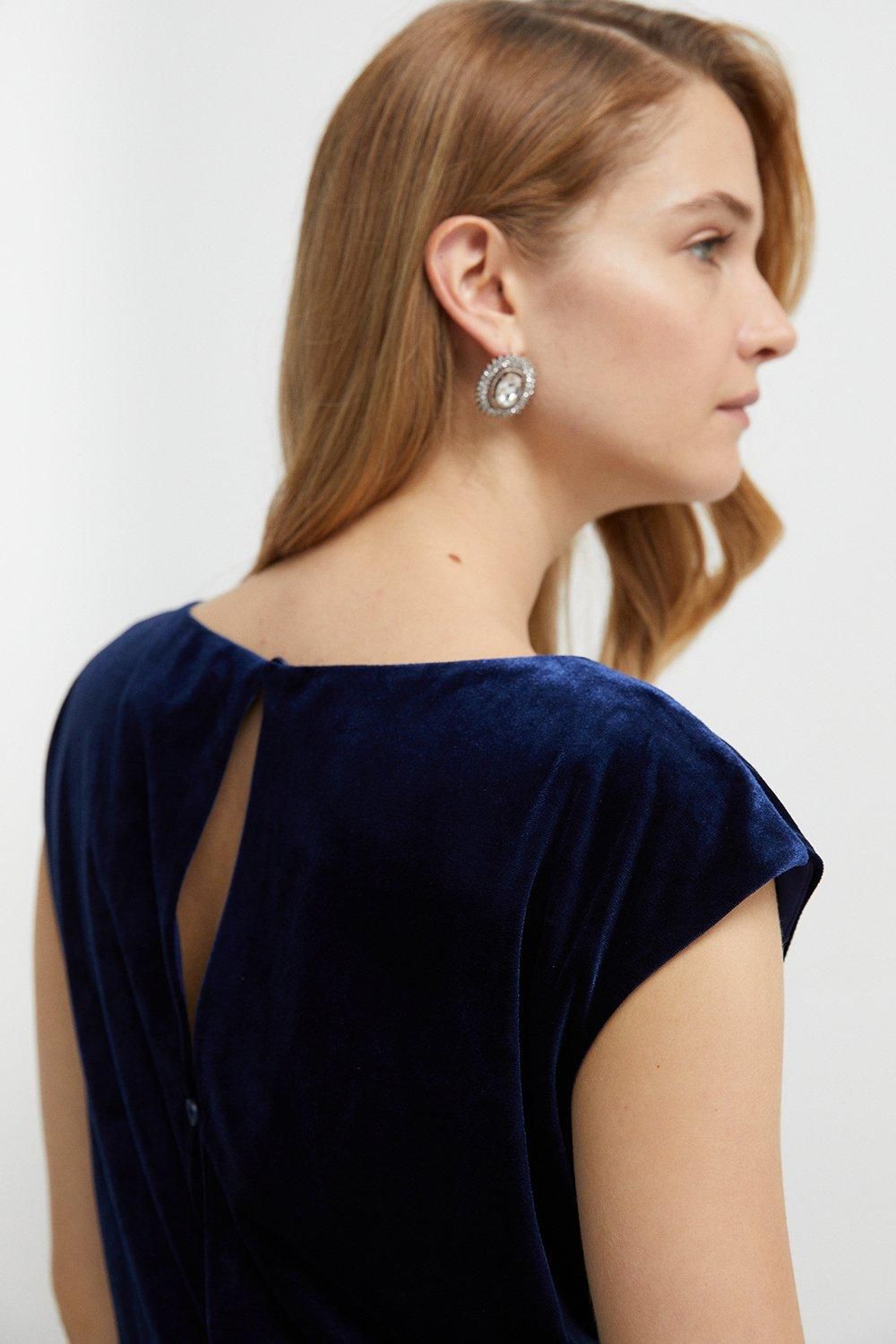 Coast Blouson Waist Bridesmaid Maxi Dress Navy image 3