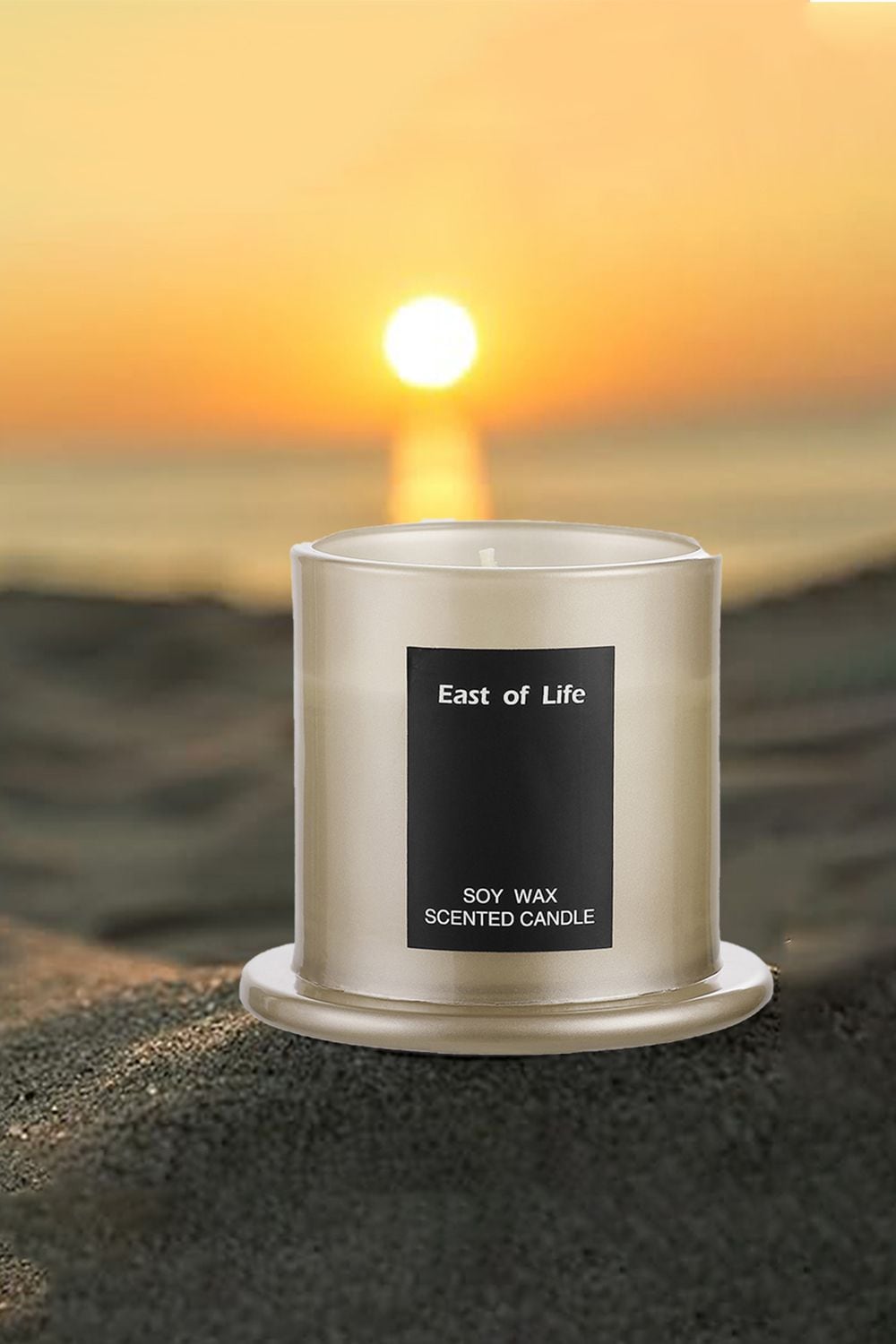 Living and Home Soy Wax Lychee & White Tea Scented Jar Candle Home Fragrance Help Sleep 9 x 11.5cm H image 2