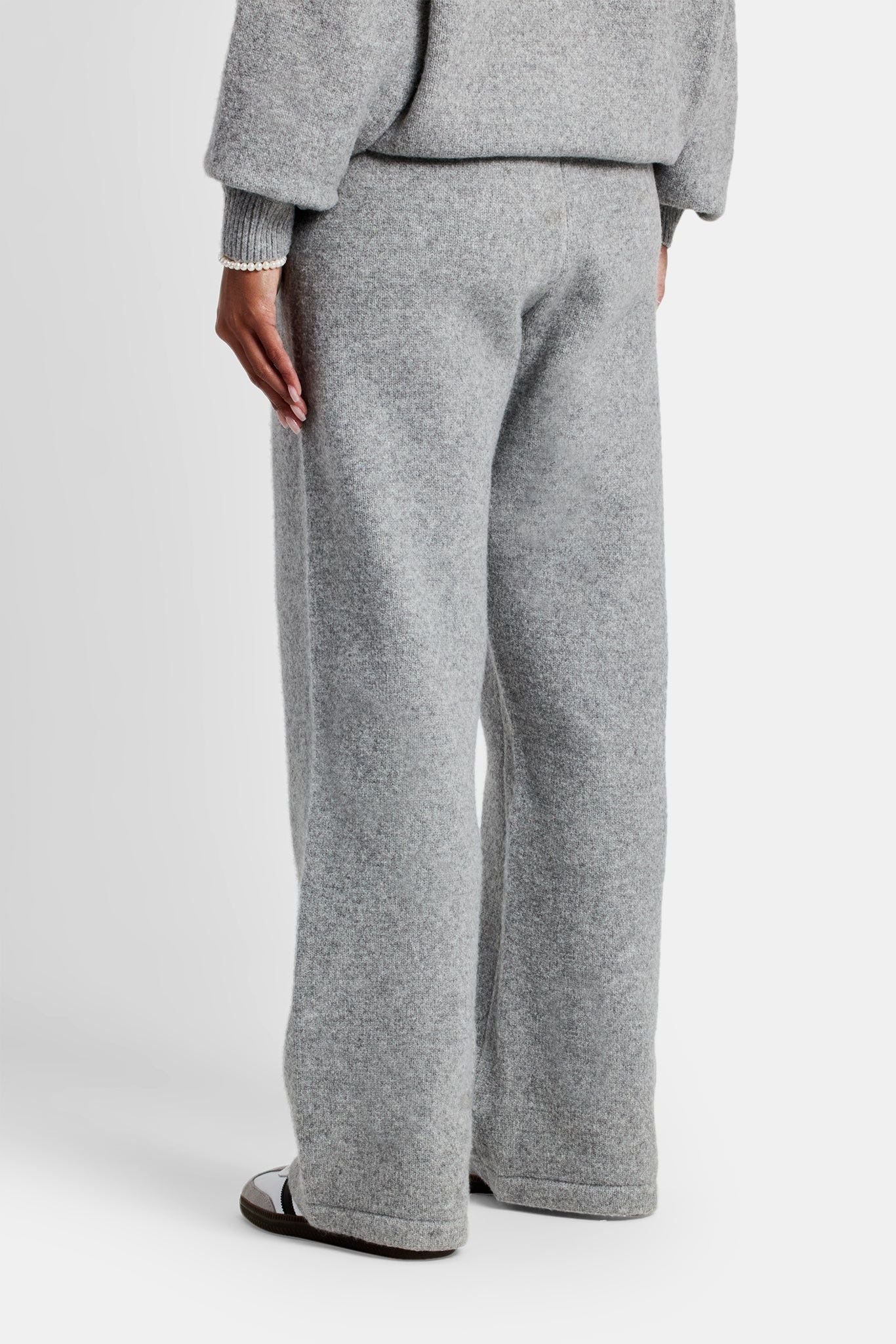 Cernucci Wide Leg Knitted Jogger - Grey image 4