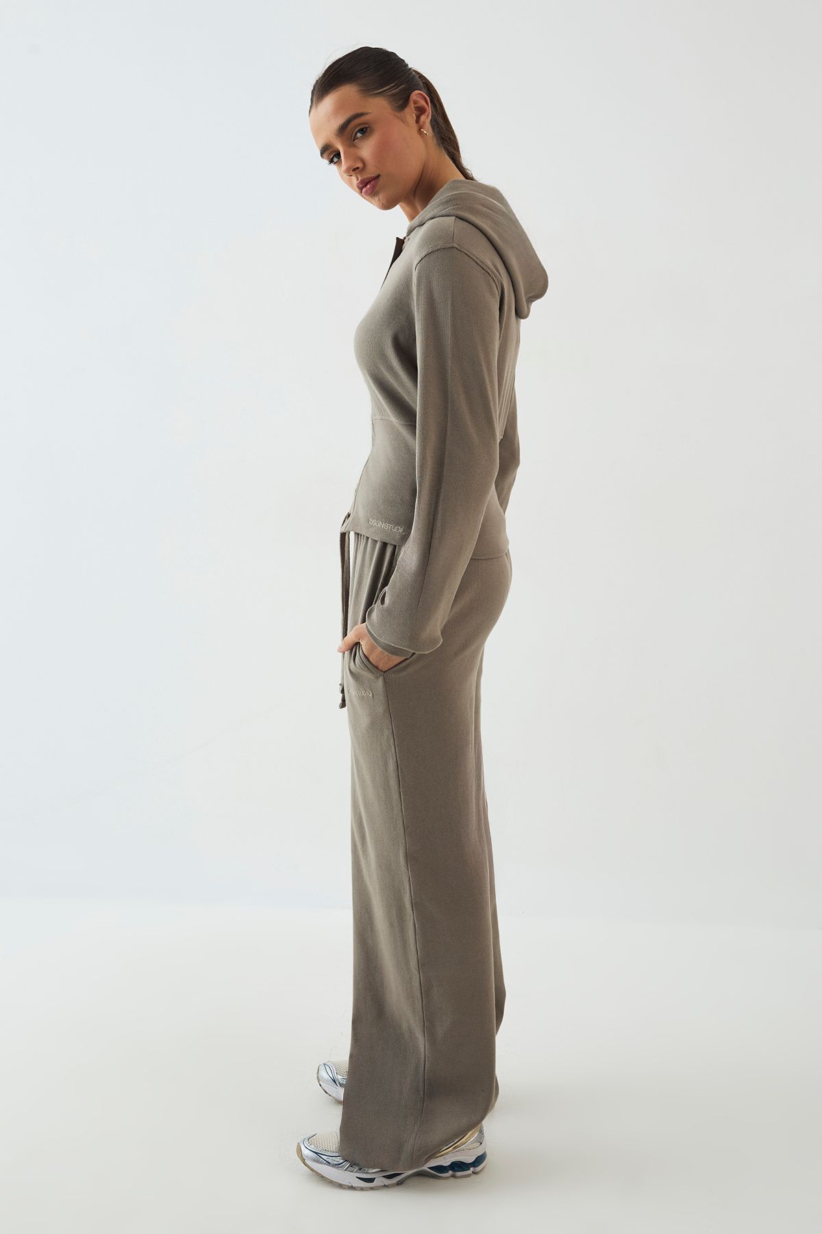 DSGN Studio DSGN Studio Heavy Rib Straight Leg Jogger Washed Khaki image 3