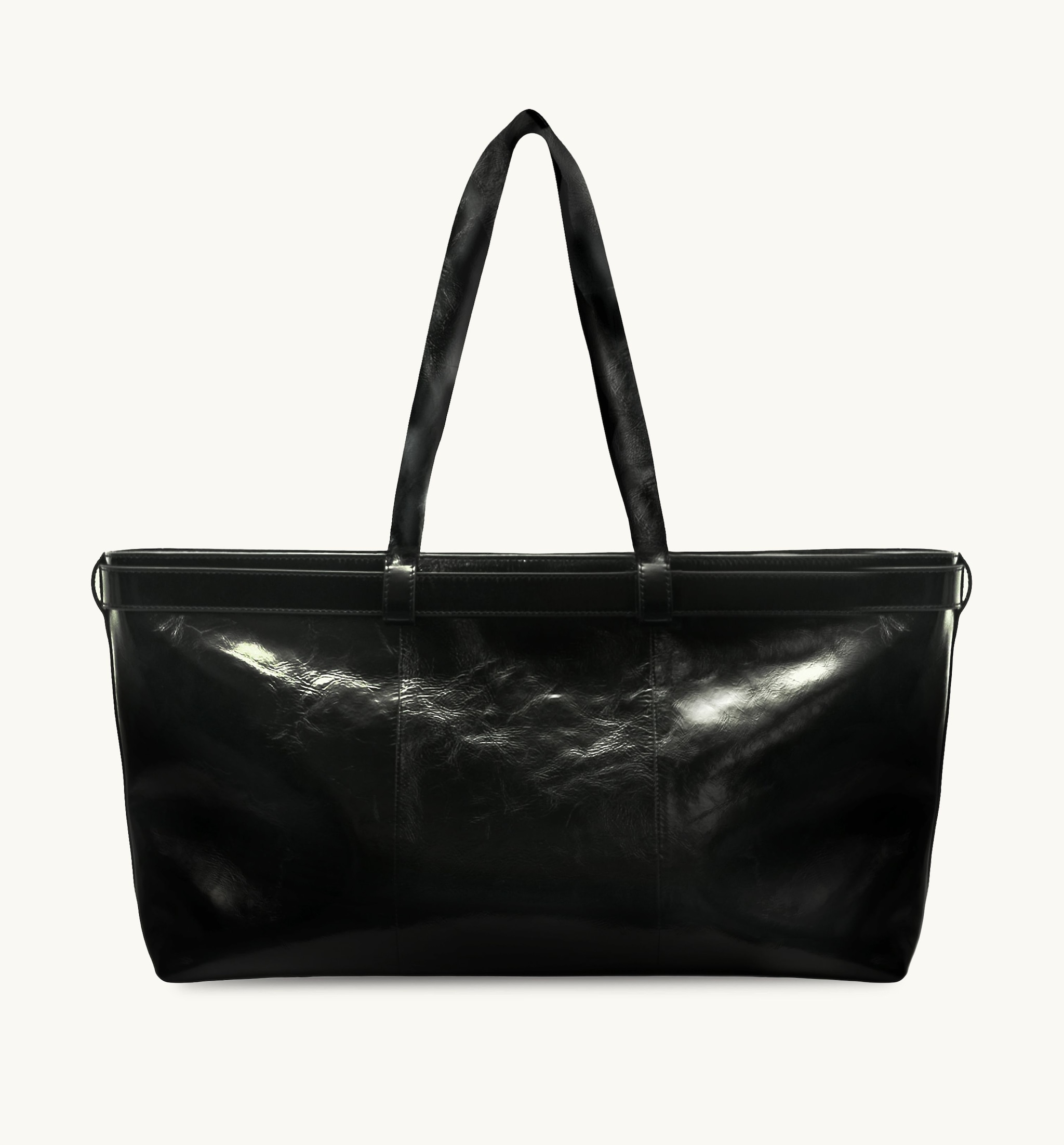Apatchy London The Esme Crinkle Patent Leather Bag image 3