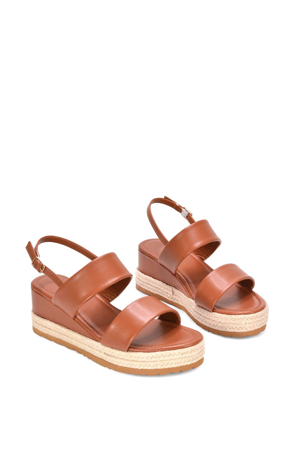 XY London 'Ally' Low Heel Platform Wedge Espadrill  Slingback Sandals image 5