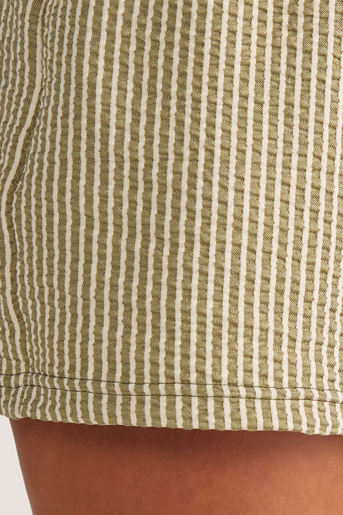 NastyGal Textured Stripe Boxer Shorts Sage image 3