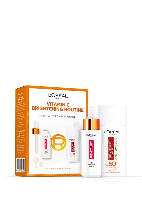 L'Oréal Paris Revitalift Clinical 12% Pure Vitamin C Serum & SPF 50+ Invisible Fluid; Duo for Face Multi