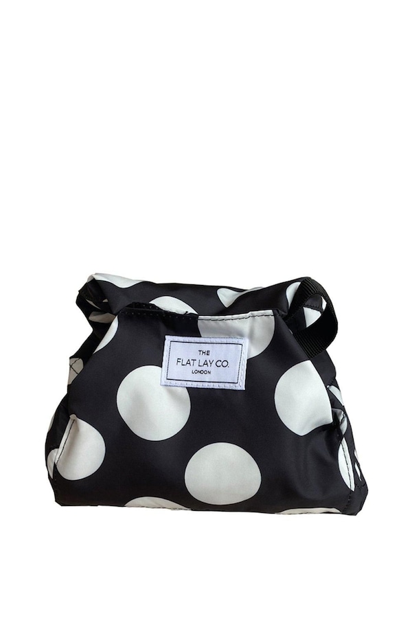 The Flat Lay Co Double Spots Open Flat Makeup Bag Multi