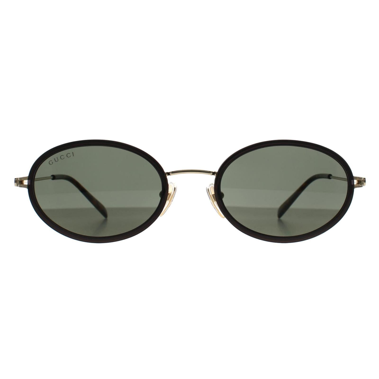 Gucci Oval Black Gold Green GG1980S image 1