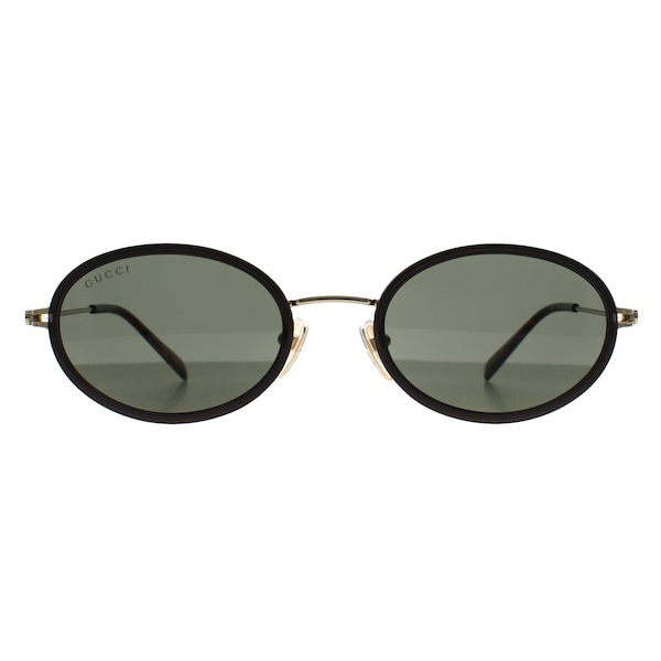 Gucci Oval Black Gold Green GG1980S