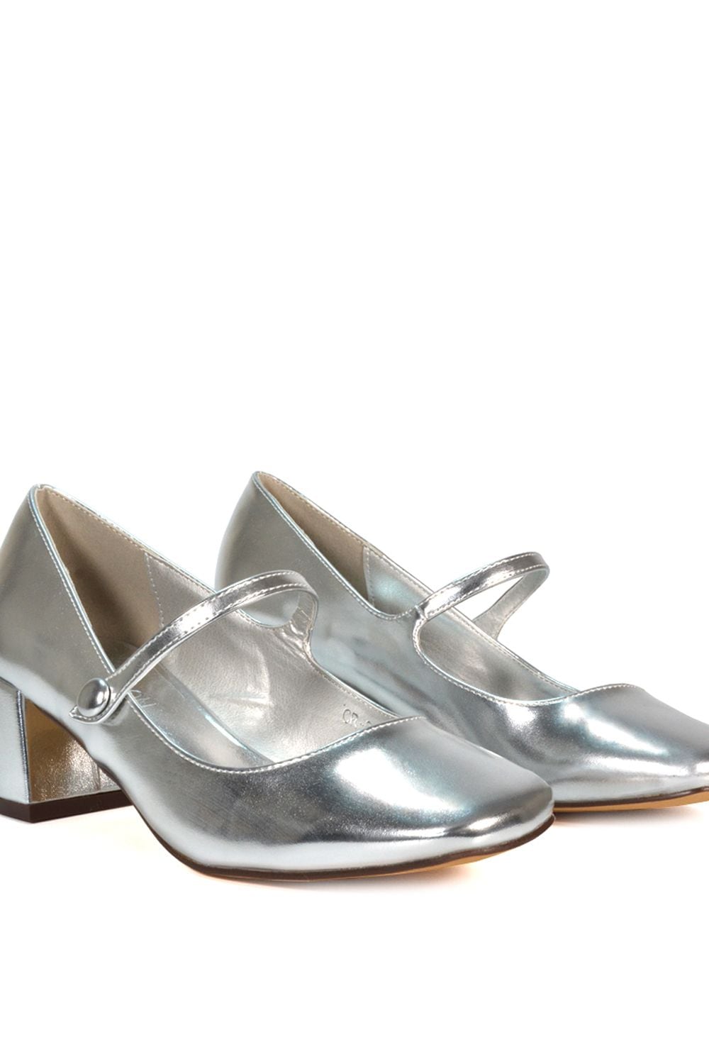 XY London 'Leneka' Low Block Heel Slip On Court Shoes With Front Strap image 6