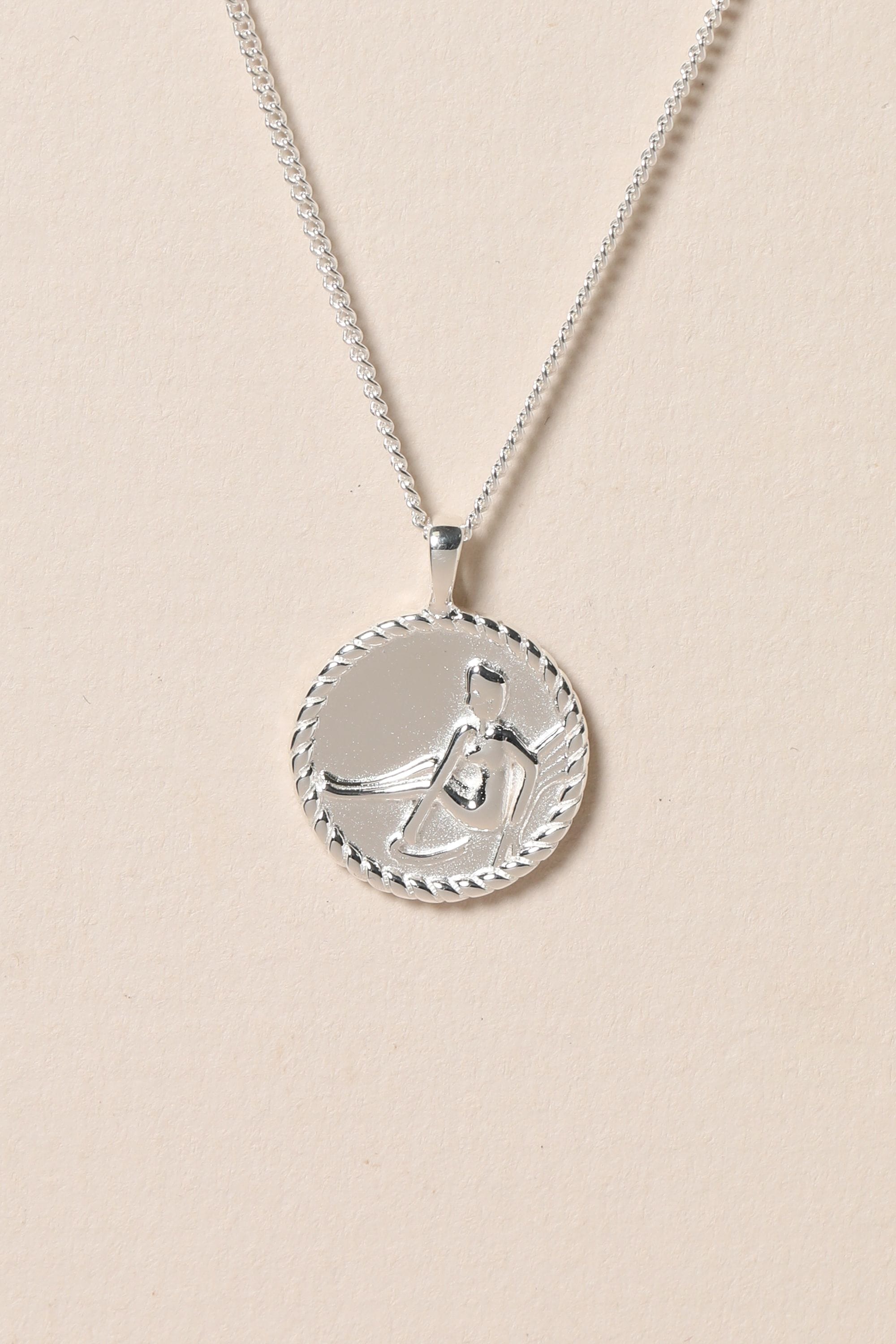 Simply Silver Sterling Silver 925 Zodiac Pendant - Virgo image 2
