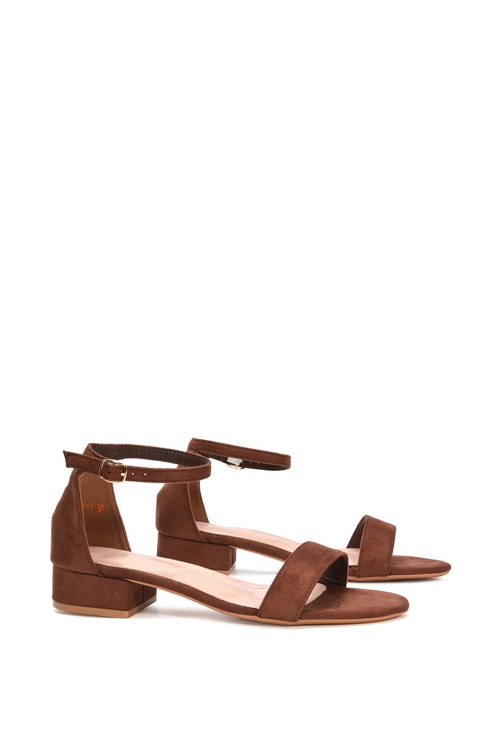 XY London 'Tate' Ankle Strap Low Block Heel Summer Sandals image 3
