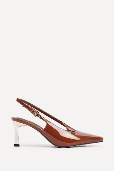 Linzi Avani Caramel Patent Court Heel