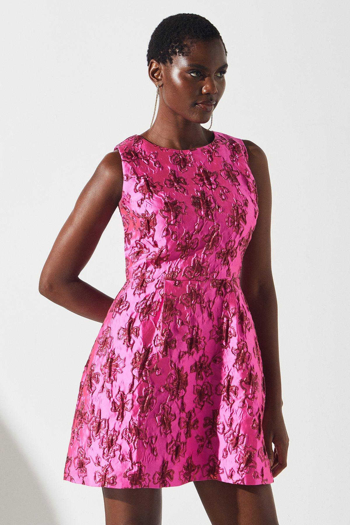 Coast Jacquard Shirt Mini Dress Pink image 2