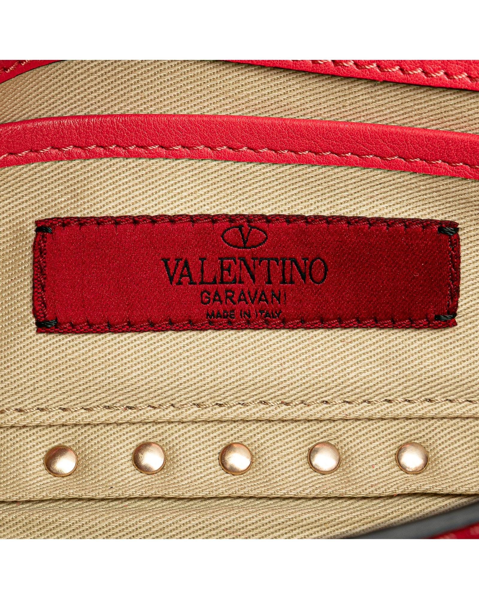 Valentino Preloved Studded Leather Clutch Wo - Pink Clutches image 6