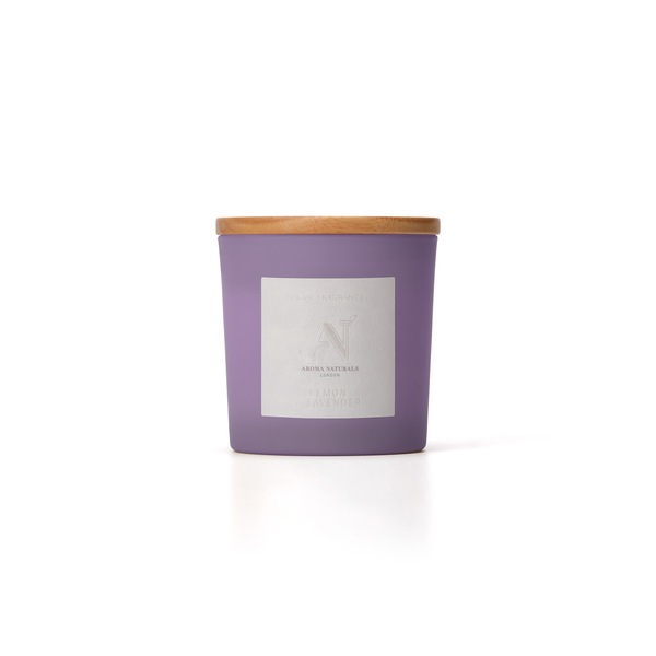 Aroma Naturals Frosted Decadence Glass Candle - Vanilla Bean Scent