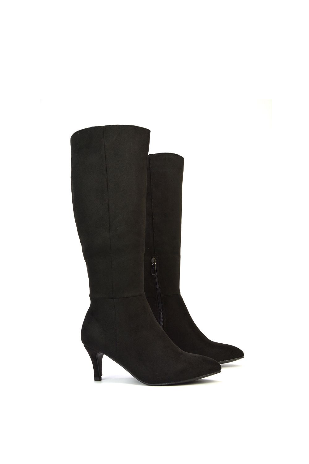 XY London 'Coby' Pointed Mid Stiletto Heel Knee High Boots image 6