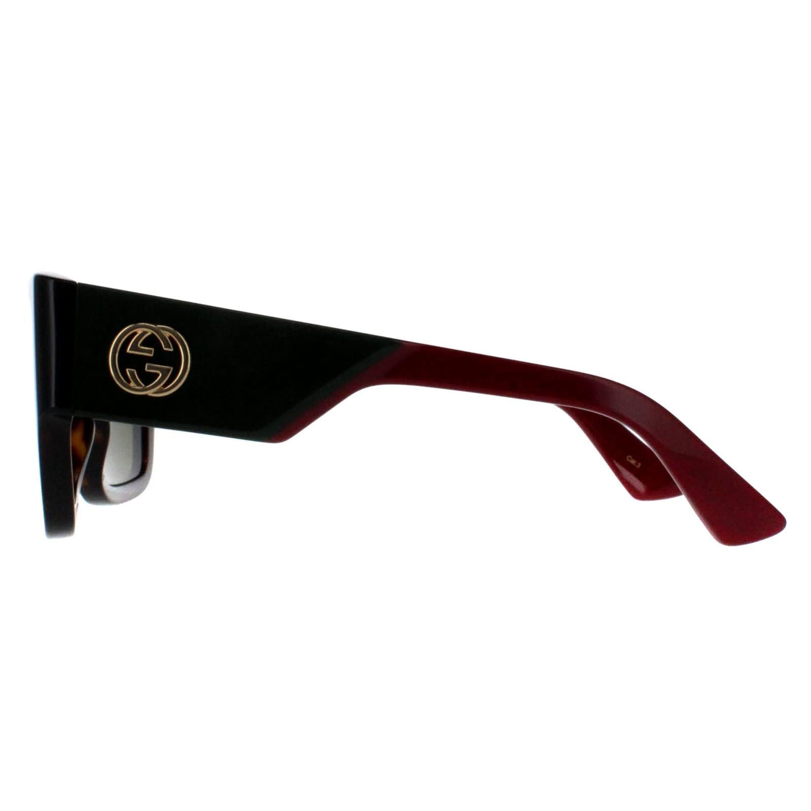 Gucci Square Havana with Green and Red Green GG1663S image 3