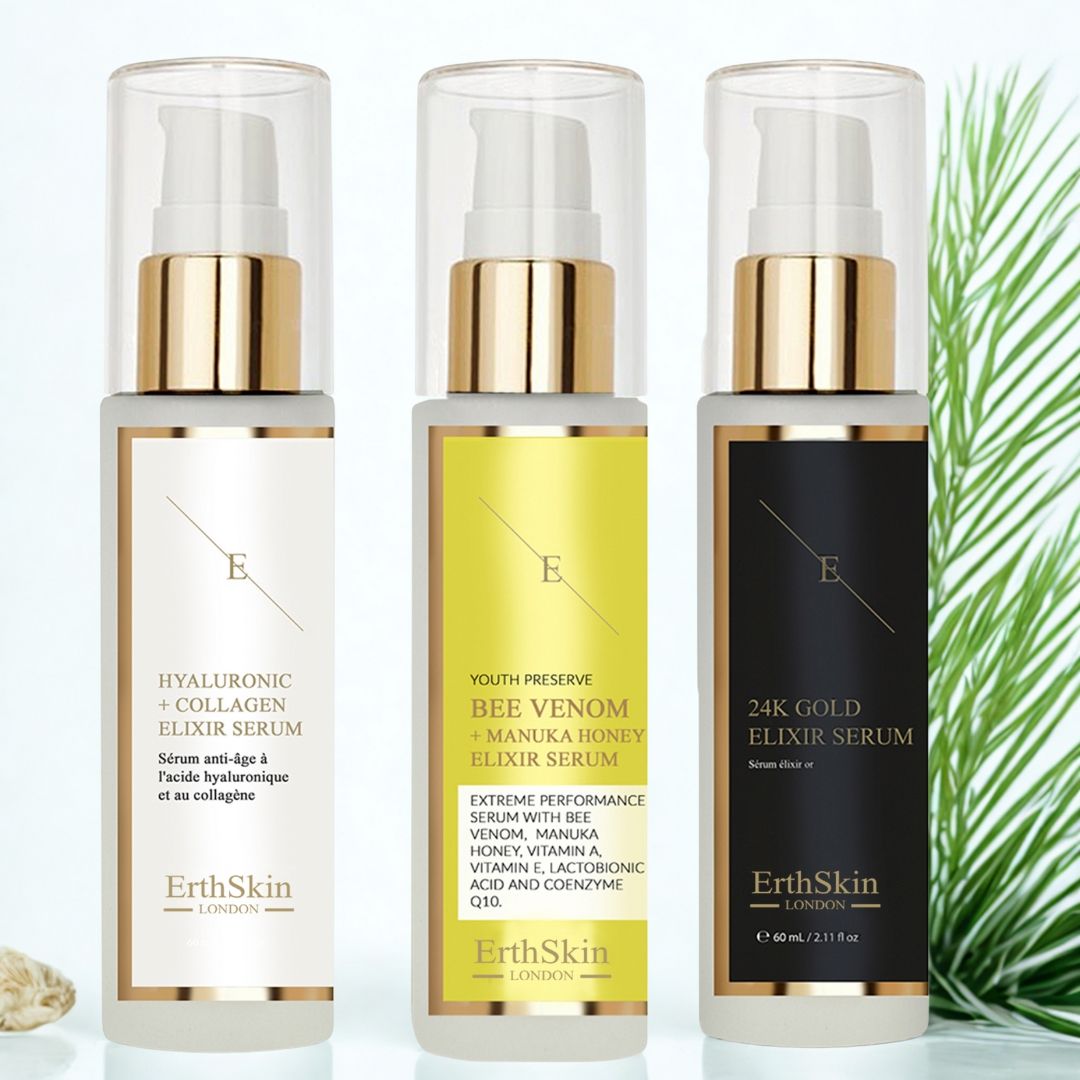 Erth Skin London Pro Age Serum Bundle: Bee Venom + Collagen + Gold Elixirs image 3