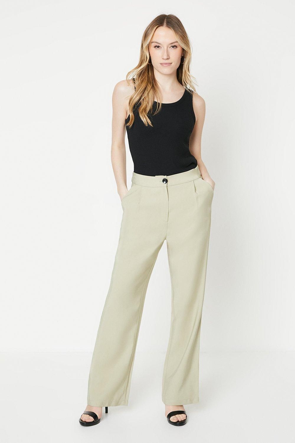 Dorothy Perkins Straight Leg Trouser Sage image 1