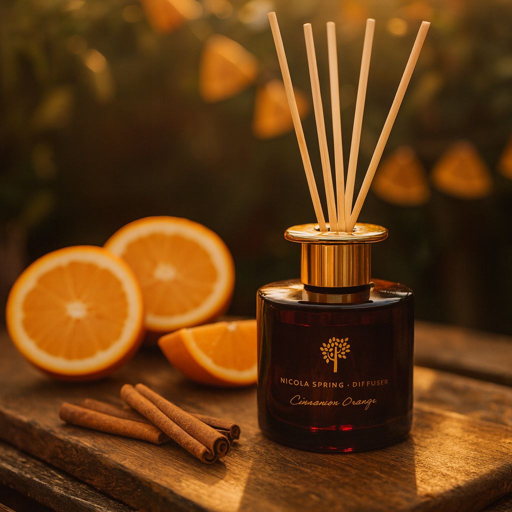 Nicola Spring 200ml Cinnamon Orange Reed Diffusers - Pack of 3 - Festive Scent image 2
