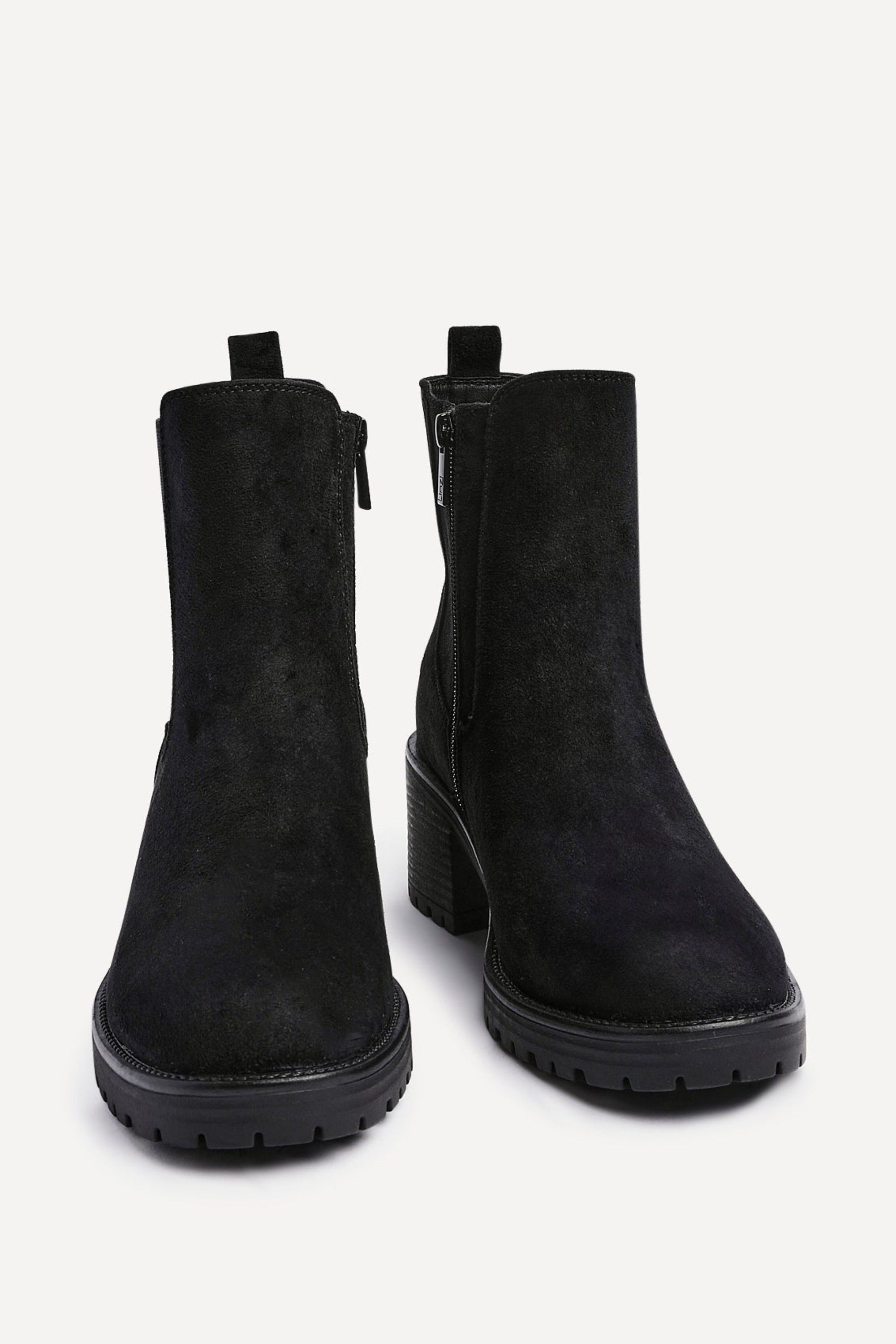 Linzi Path Black Faux Suede Chelsea Boot image 3