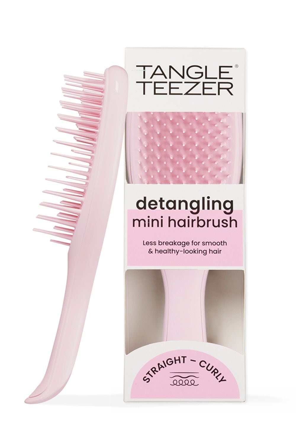 Tangle Teezer The Ultimate Detangler Mini (straight to curly) Millennial Pink image 3