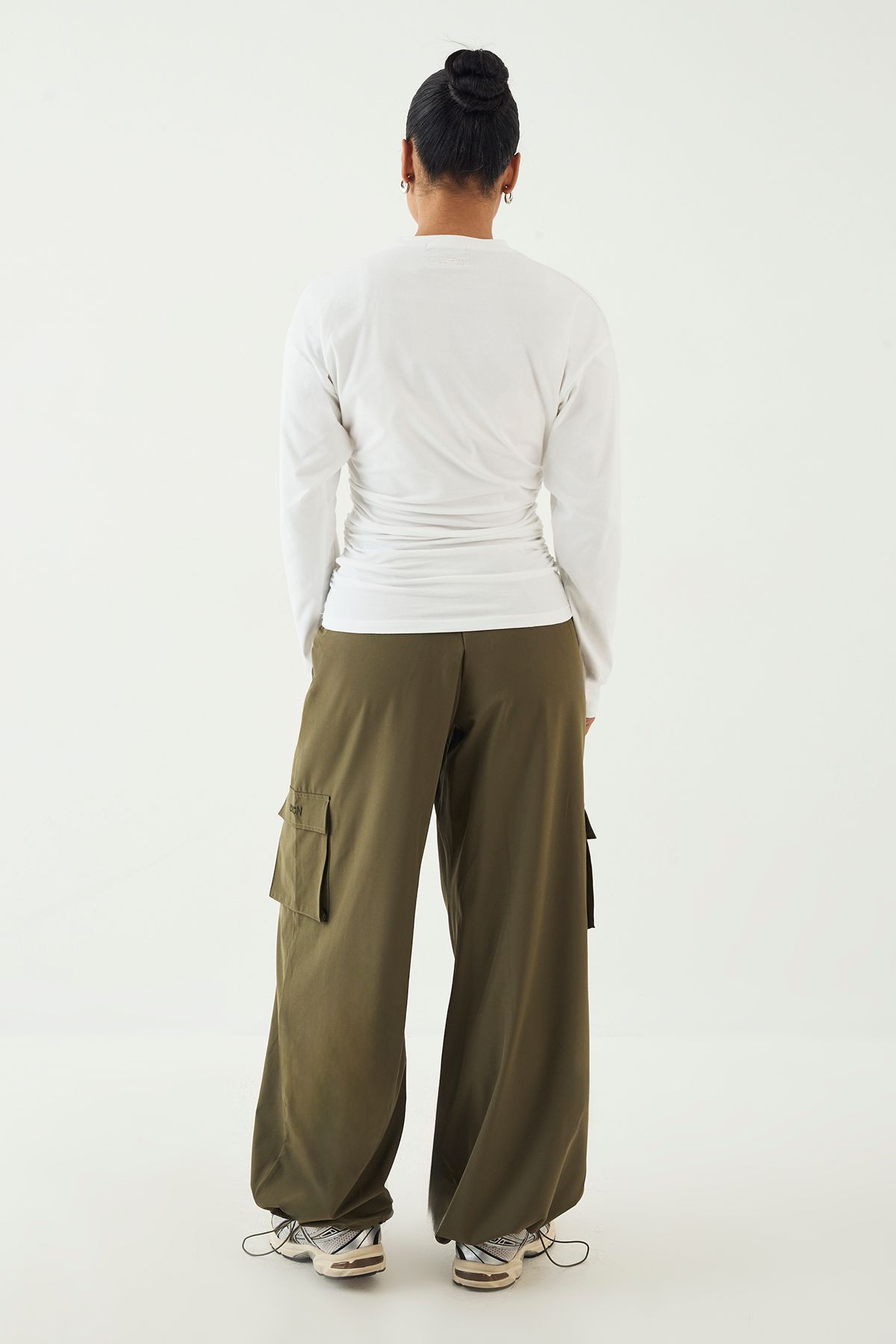 DSGN Studio DSGN Studio Wide Leg Cargo Trouser Khaki image 2