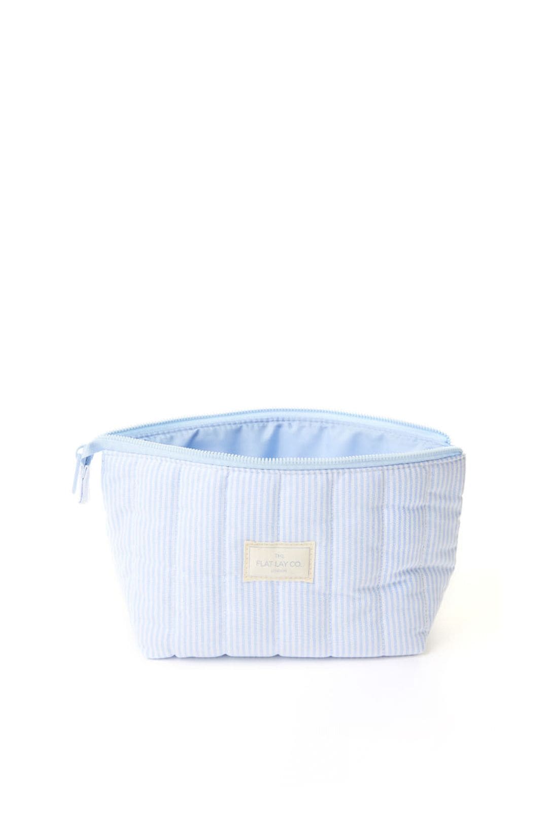 The Flat Lay Co Essential Makeup Pouch - Cozy Cotton Blue Stripes Multi image 2